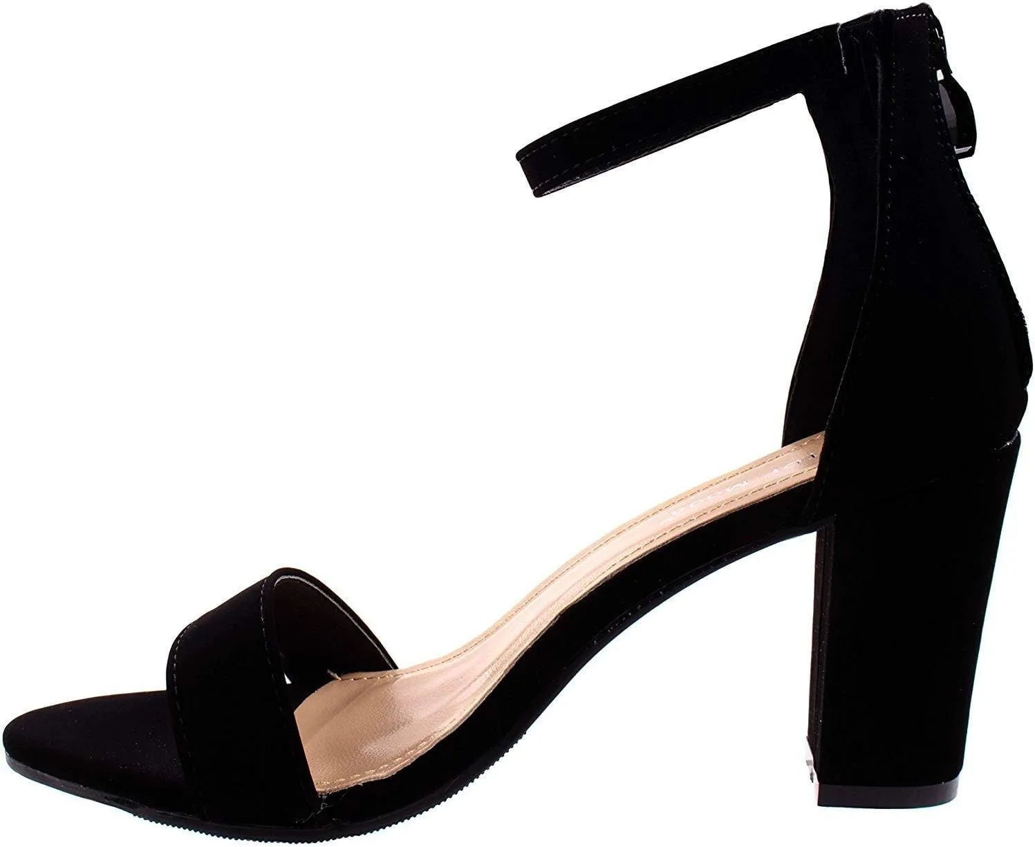 Over the Toe Strap Ankle Wrap Strap Heel Open Toe Medium Heel