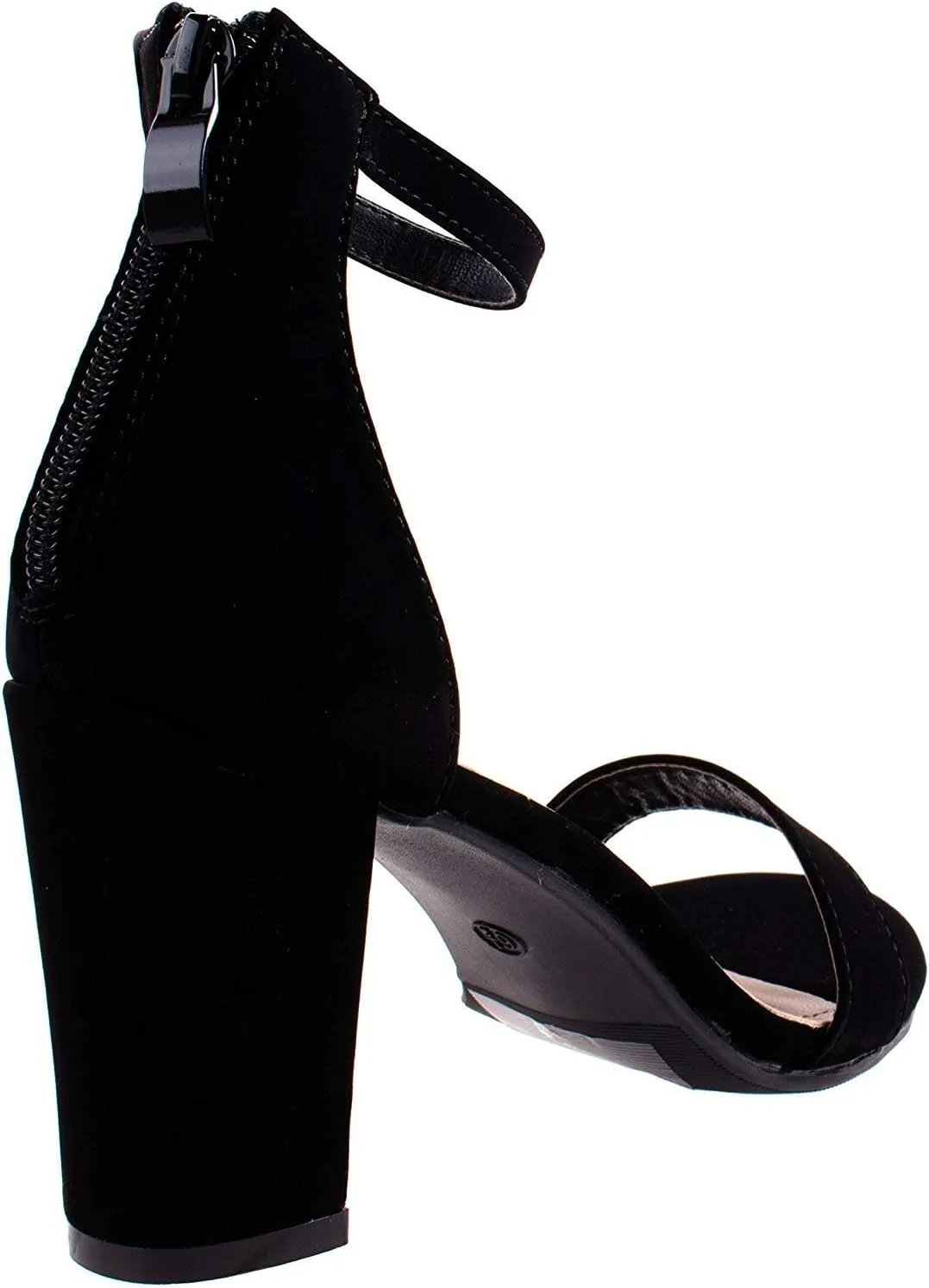 Over the Toe Strap Ankle Wrap Strap Heel Open Toe Medium Heel