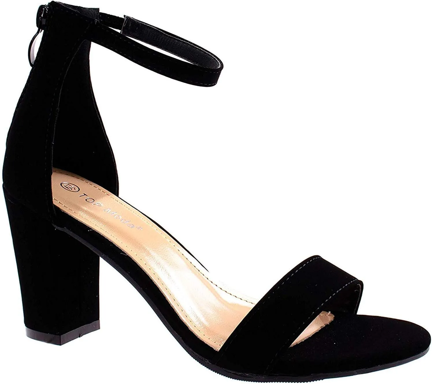 Over the Toe Strap Ankle Wrap Strap Heel Open Toe Medium Heel