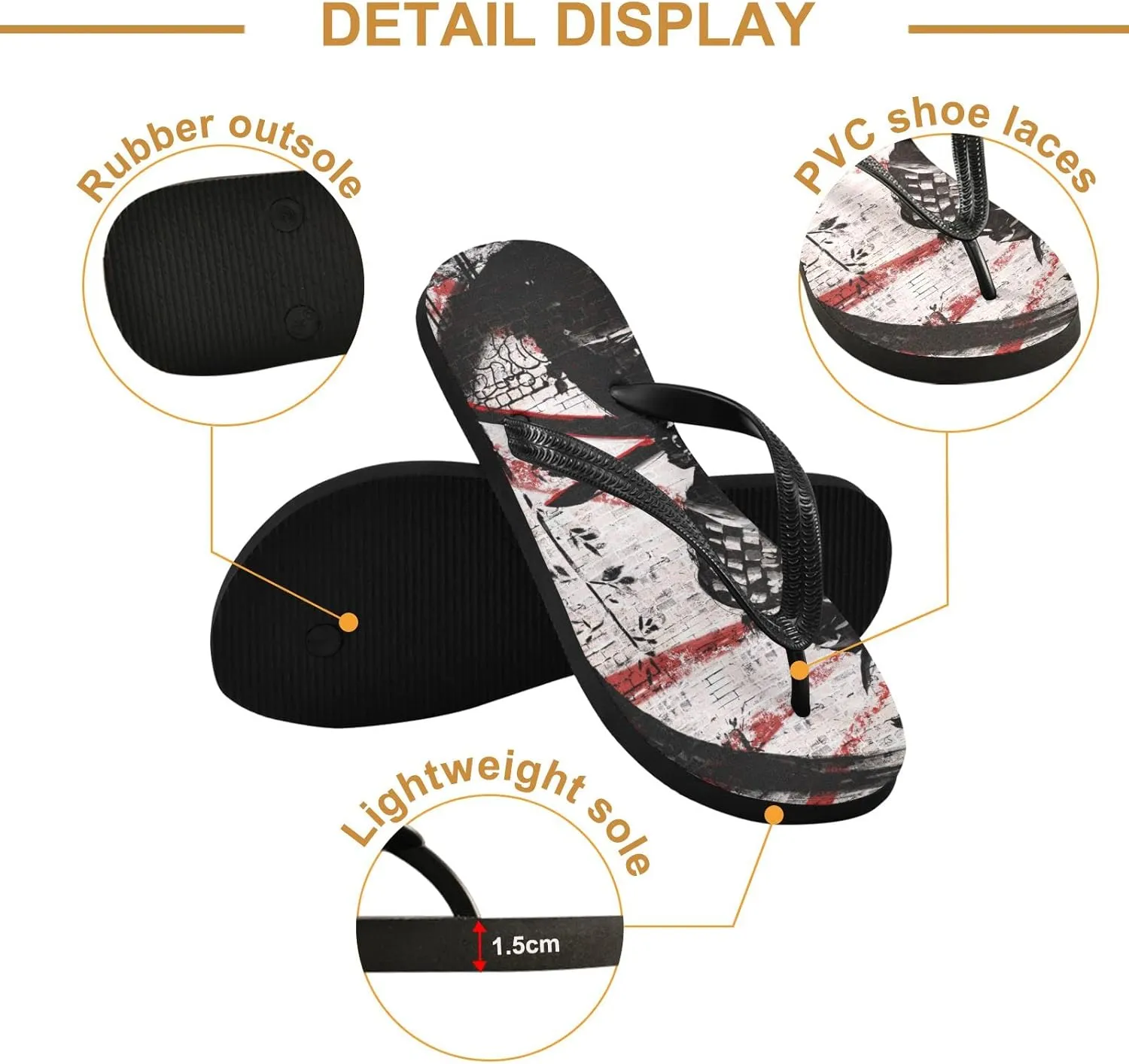 Oyihfvs Flip Flops Flip Sandal Home Slippers Hotel Spa Bedroom for Men Women XS-XXL