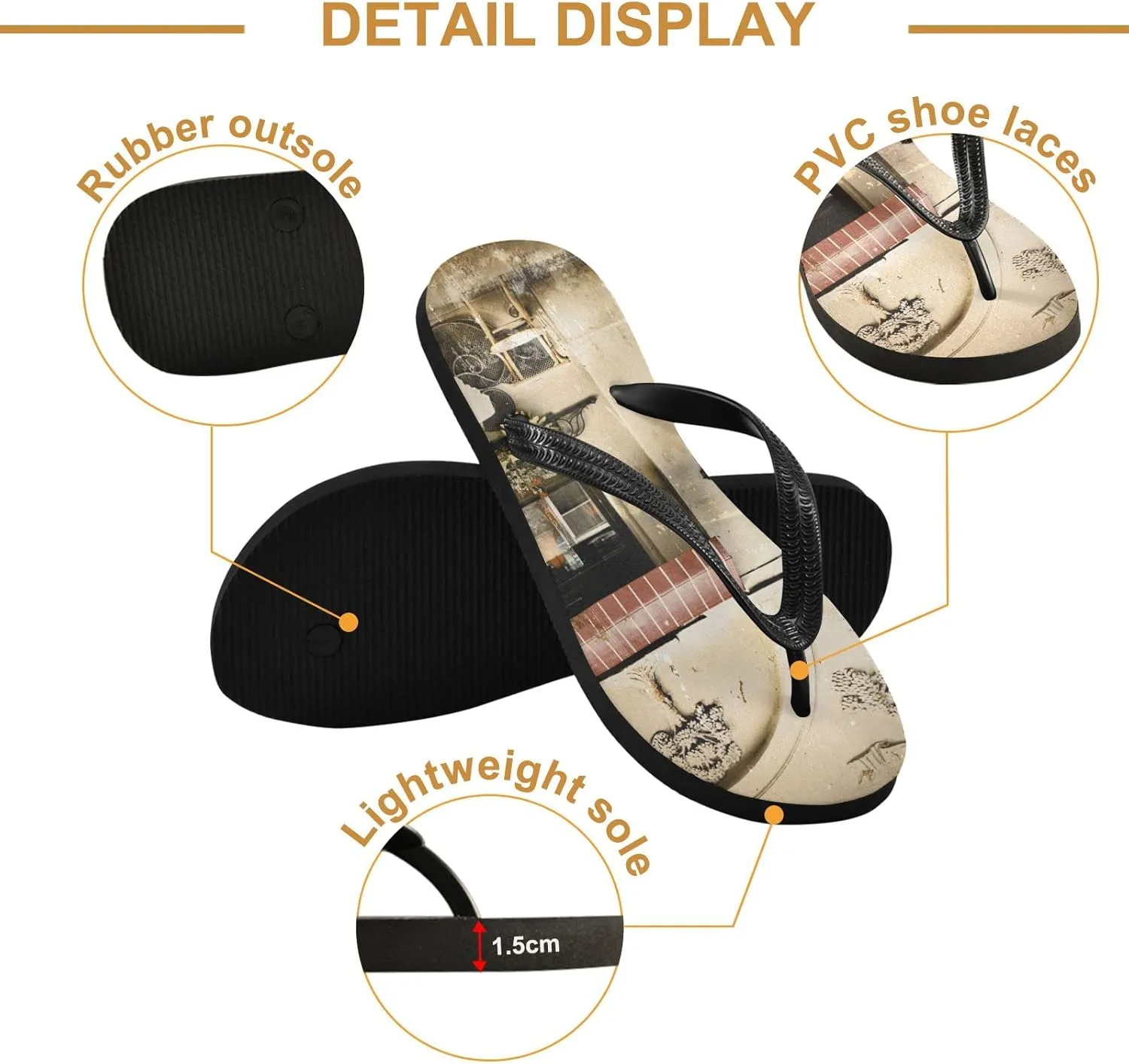 Oyihfvs Flip Flops Flip Sandal Home Slippers Hotel Spa Bedroom for Men Women XS-XXL