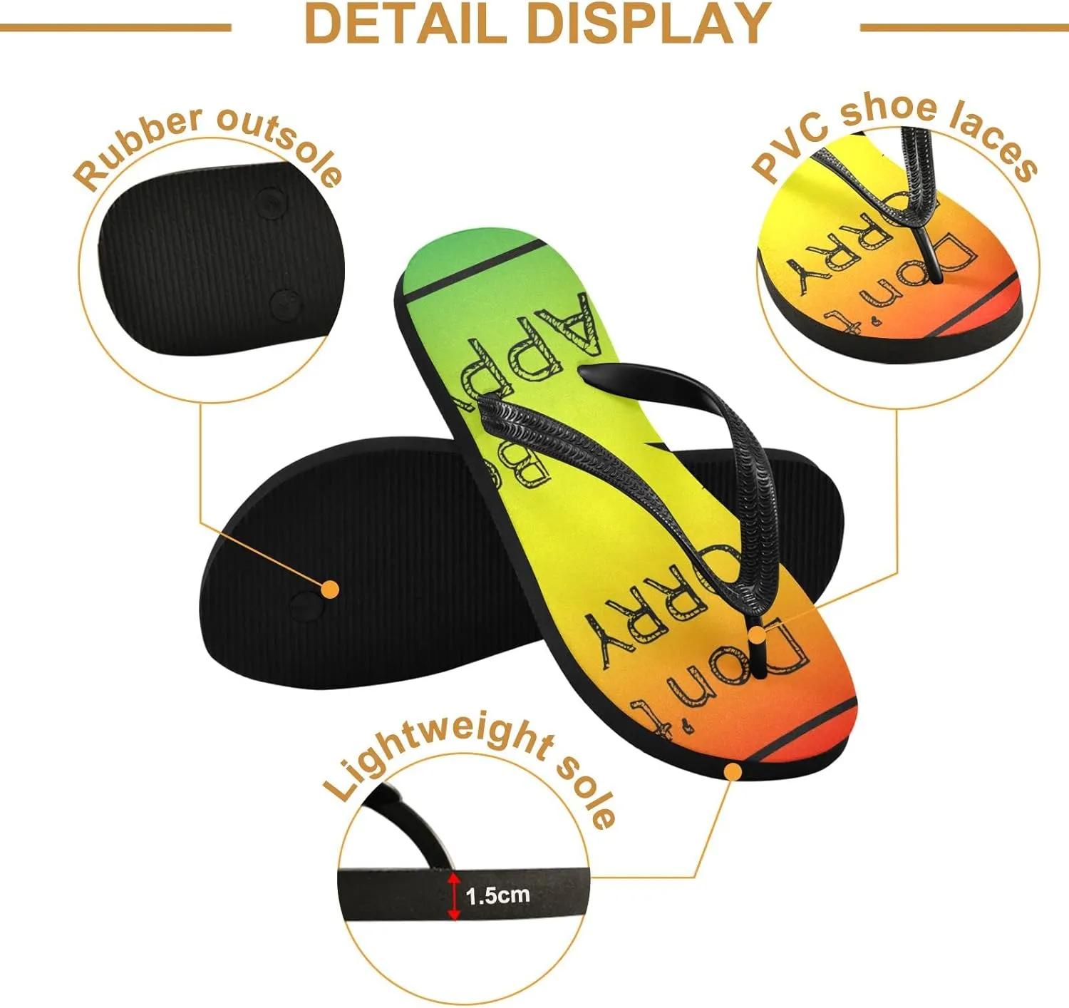 Oyihfvs Flip Flops Flip Sandal Home Slippers Hotel Spa Bedroom for Men Women XS-XXL