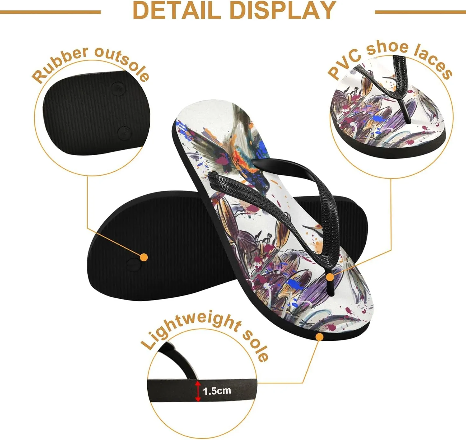 Oyihfvs Flip Flops Flip Sandal Home Slippers Hotel Spa Bedroom for Men Women XS-XXL