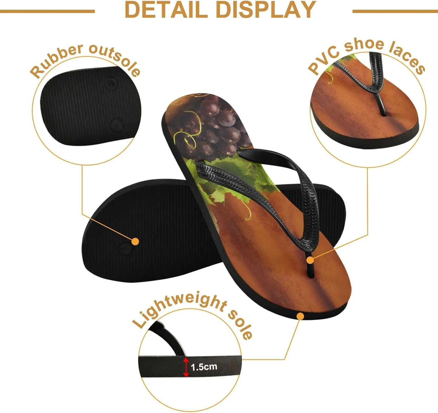 Oyihfvs Flip Flops Flip Sandal Home Slippers Hotel Spa Bedroom for Men Women XS-XXL