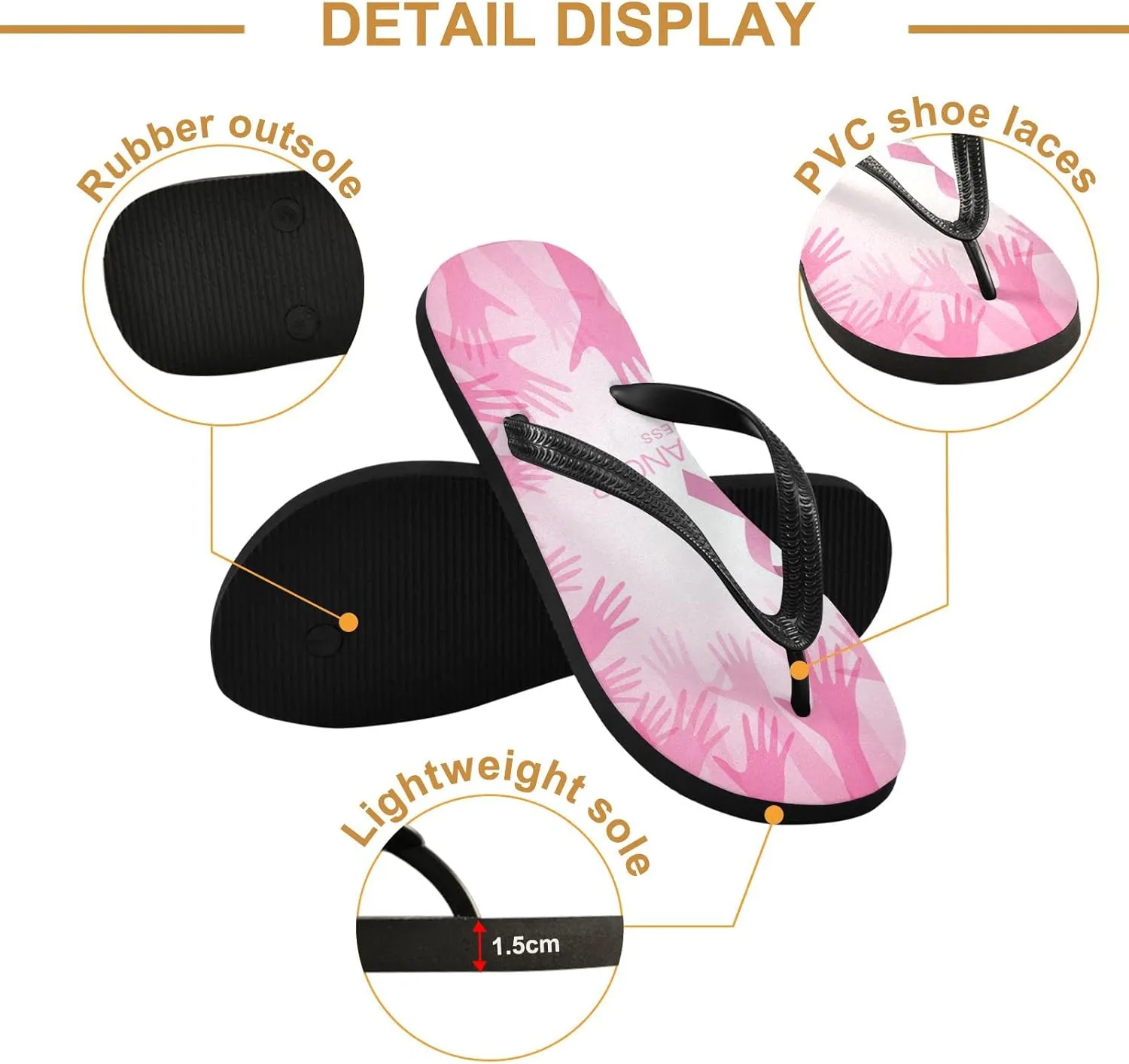 Oyihfvs Flip Flops Flip Sandal Home Slippers Hotel Spa Bedroom for Men Women XS-XXL
