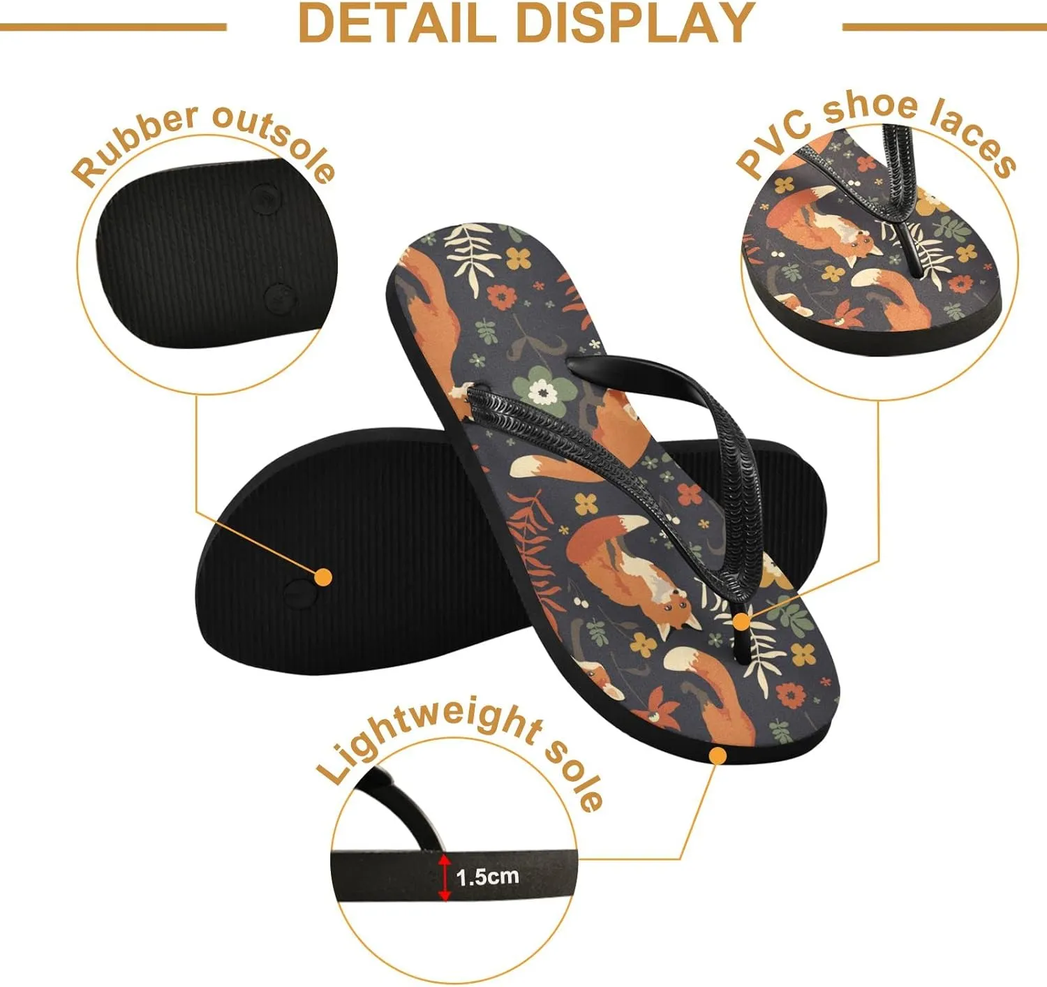 Oyihfvs Flip Flops Flip Sandal Home Slippers Hotel Spa Bedroom for Men Women XS-XXL