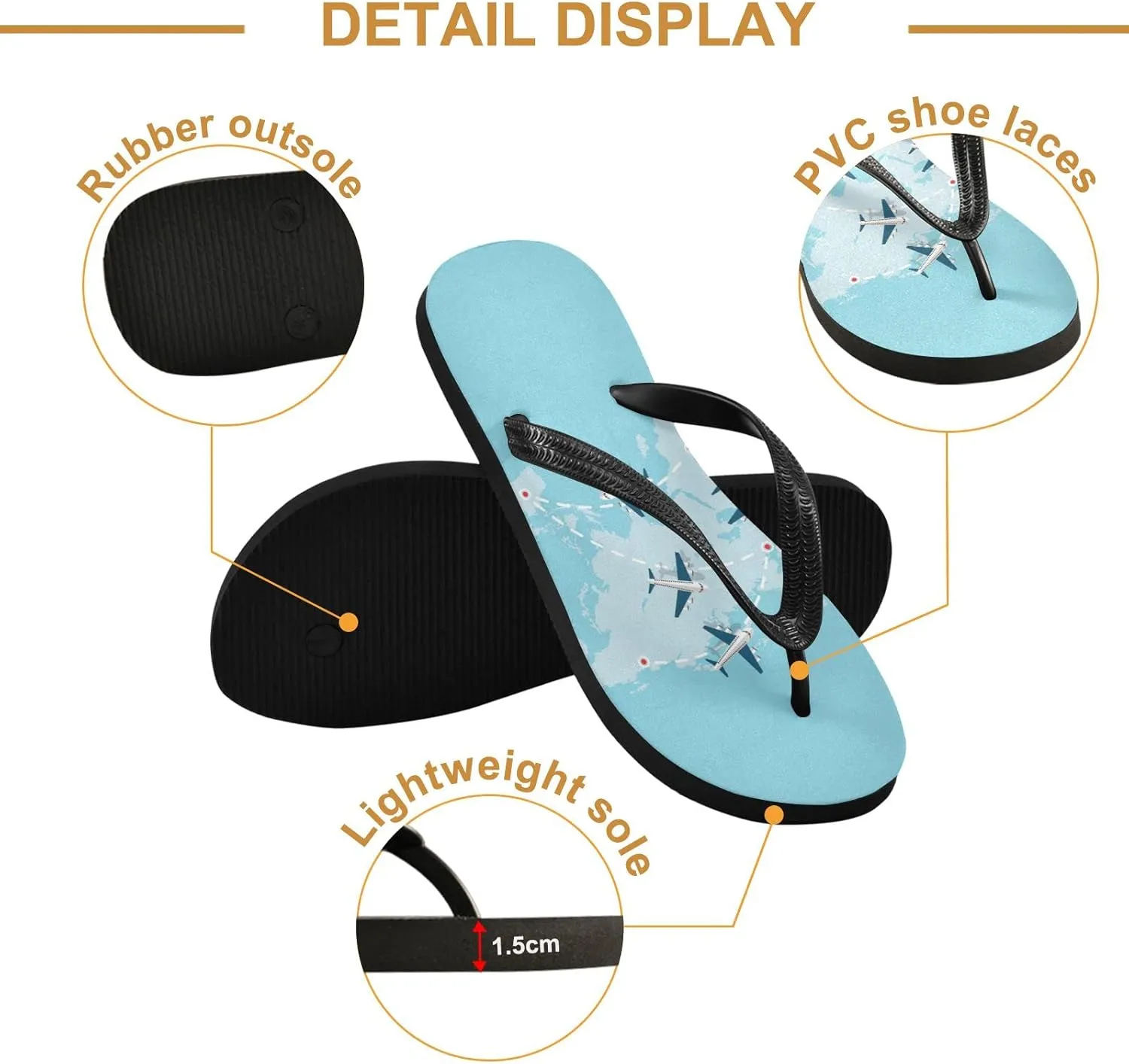 Oyihfvs Flip Flops Flip Sandal Home Slippers Hotel Spa Bedroom for Men Women XS-XXL