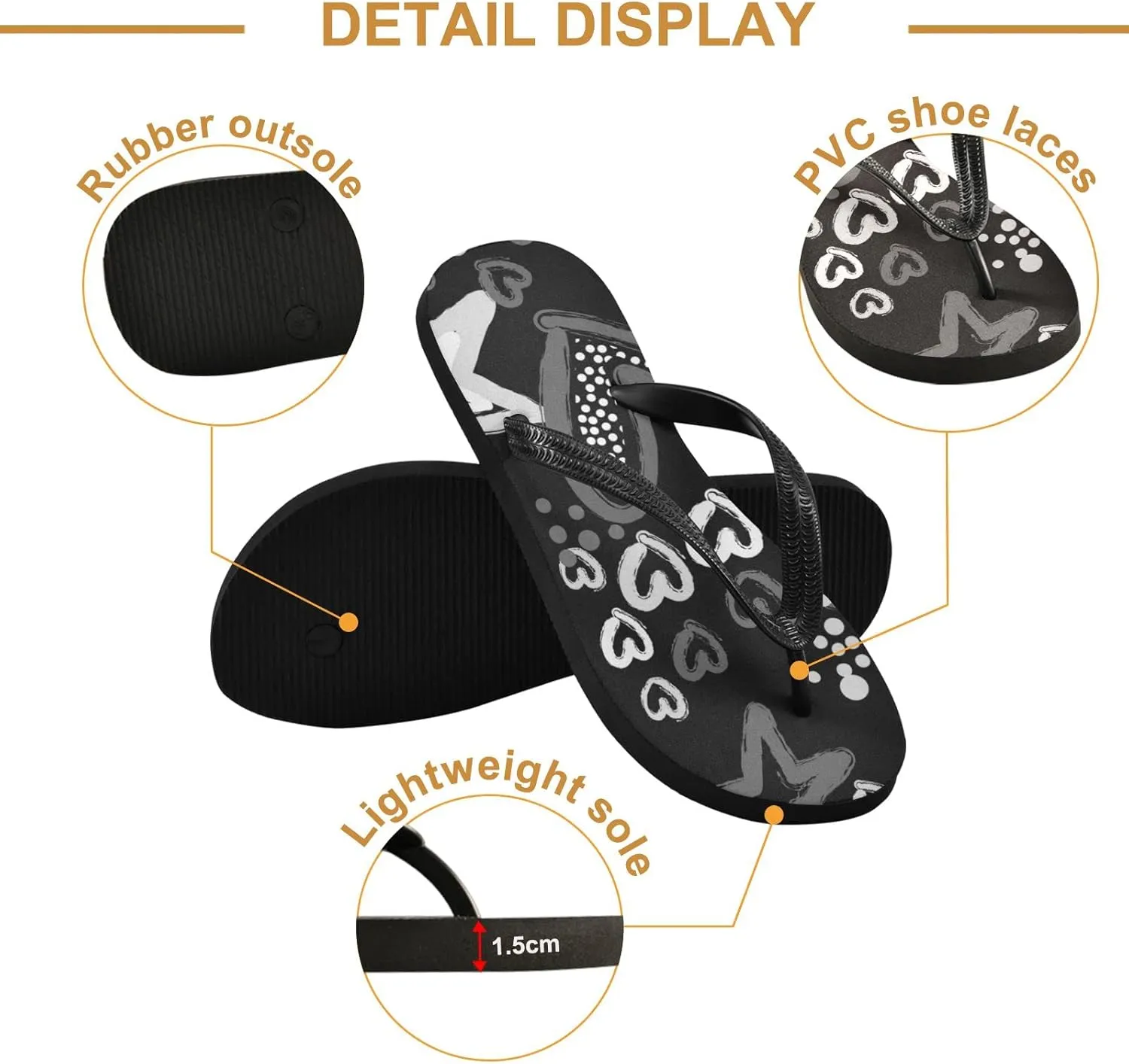 Oyihfvs Flip Flops Flip Sandal Home Slippers Hotel Spa Bedroom for Men Women XS-XXL