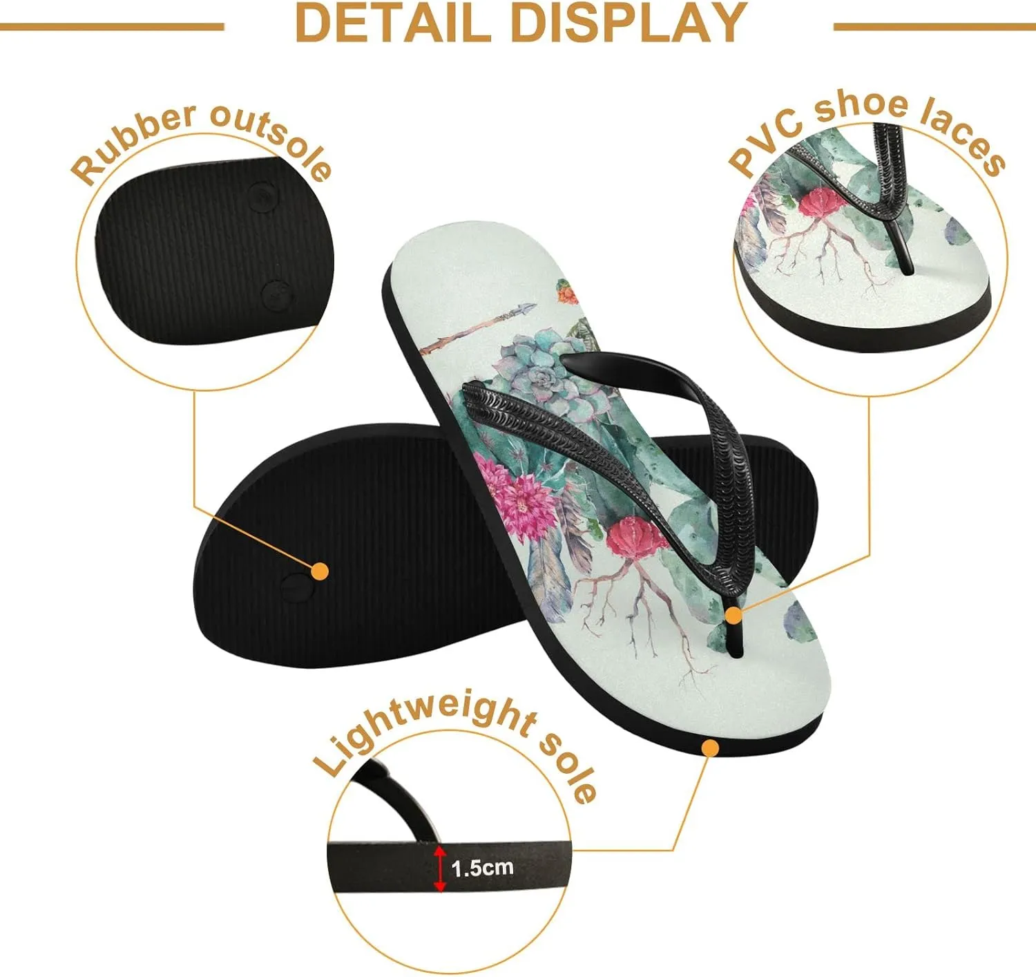 Oyihfvs Flip Flops Flip Sandal Home Slippers Hotel Spa Bedroom for Men Women XS-XXL