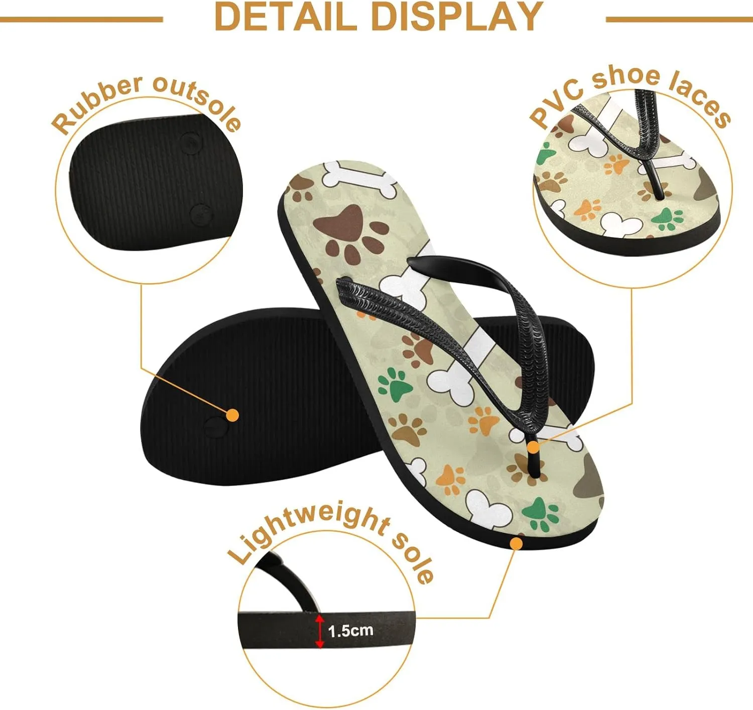 Oyihfvs Flip Flops Flip Sandal Home Slippers Hotel Spa Bedroom for Men Women XS-XXL