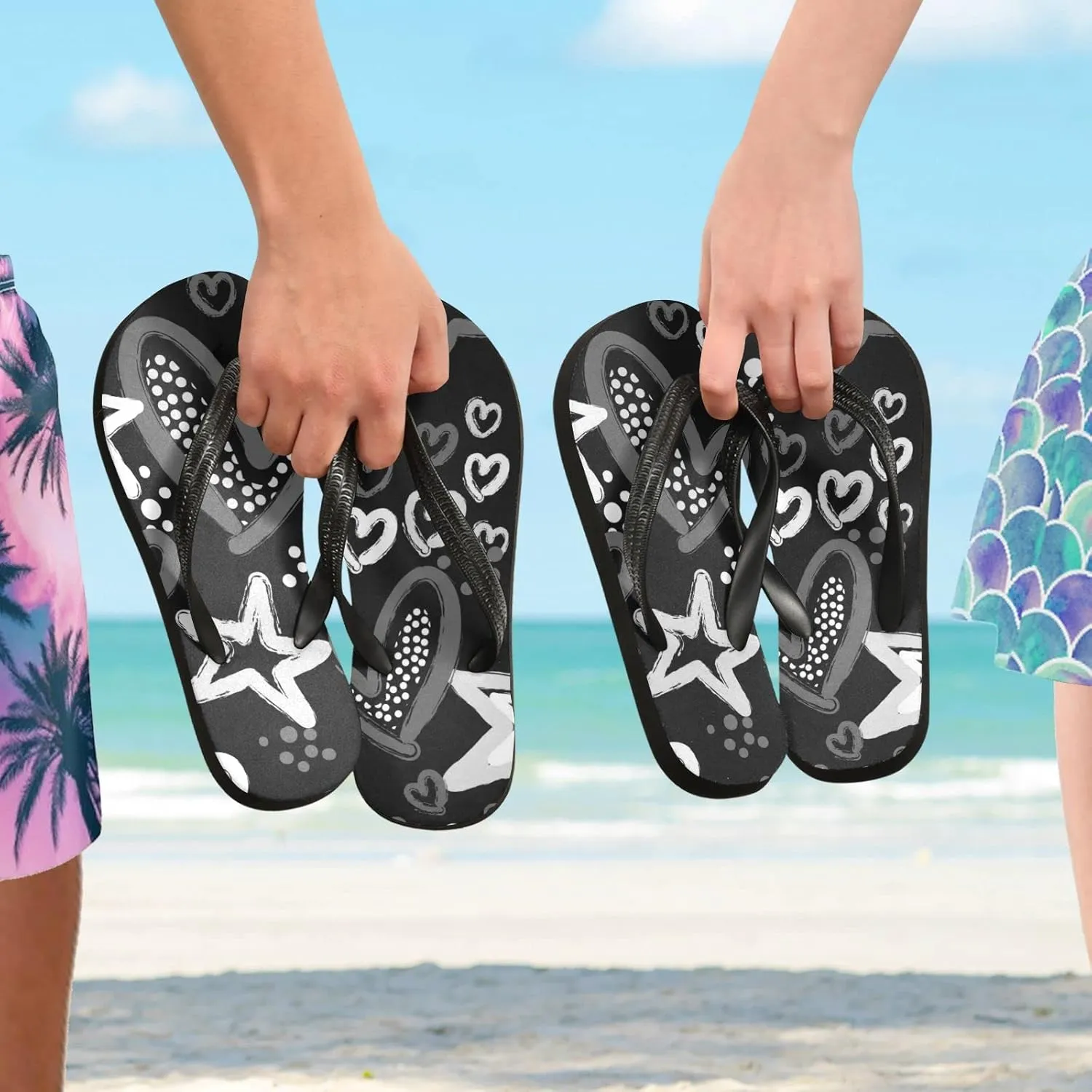 Oyihfvs Flip Flops Flip Sandal Home Slippers Hotel Spa Bedroom for Men Women XS-XXL