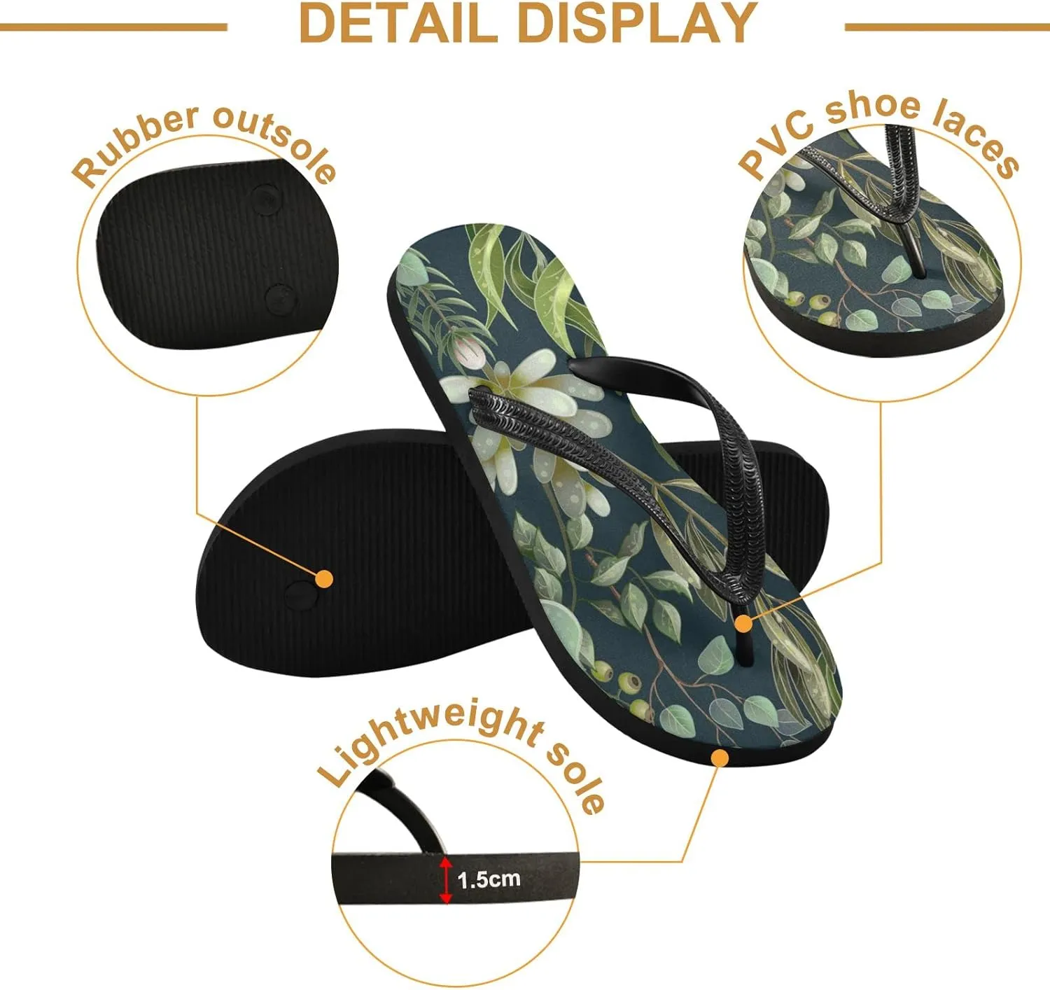 Oyihfvs Flip Flops Flip Sandal Home Slippers Hotel Spa Bedroom for Men Women XS-XXL