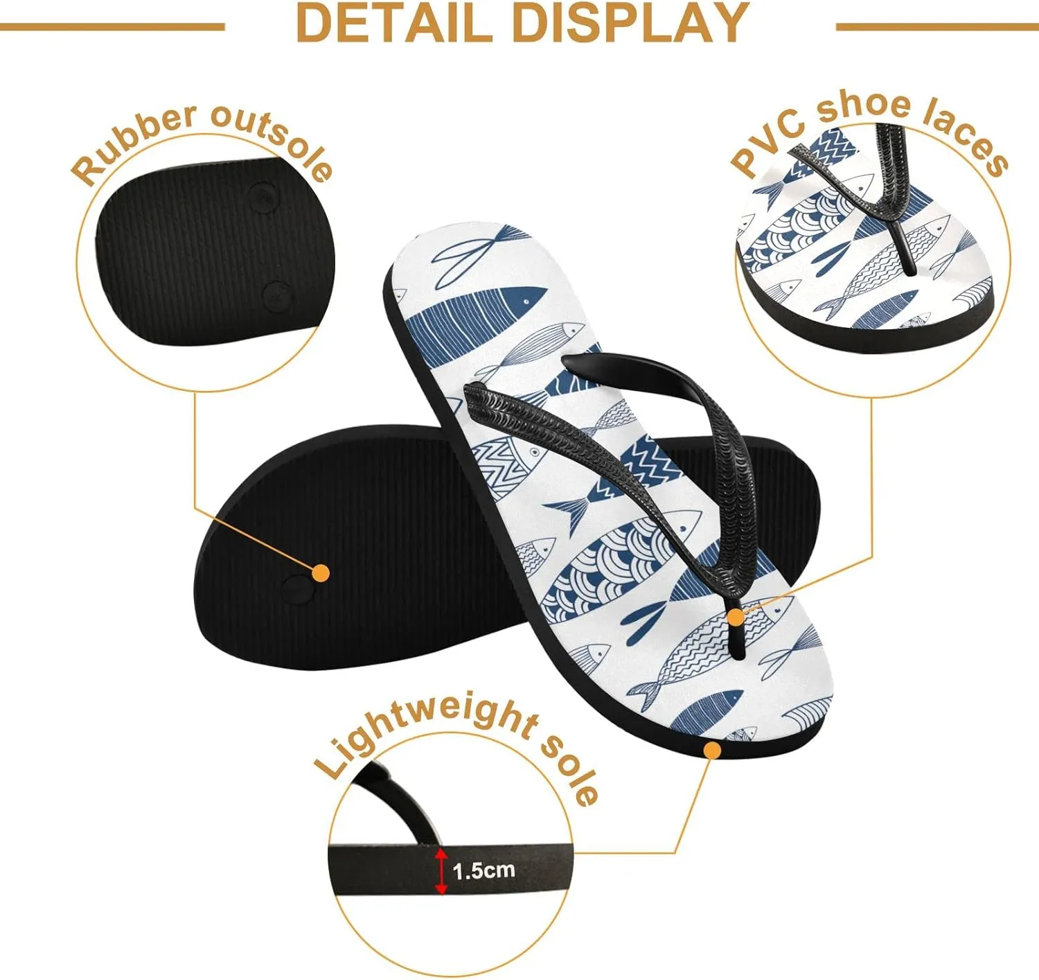 Oyihfvs Flip Flops Flip Sandal Home Slippers Hotel Spa Bedroom for Men Women XS-XXL