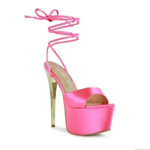 Passion Platform Lace-Up Heeled Sandals
