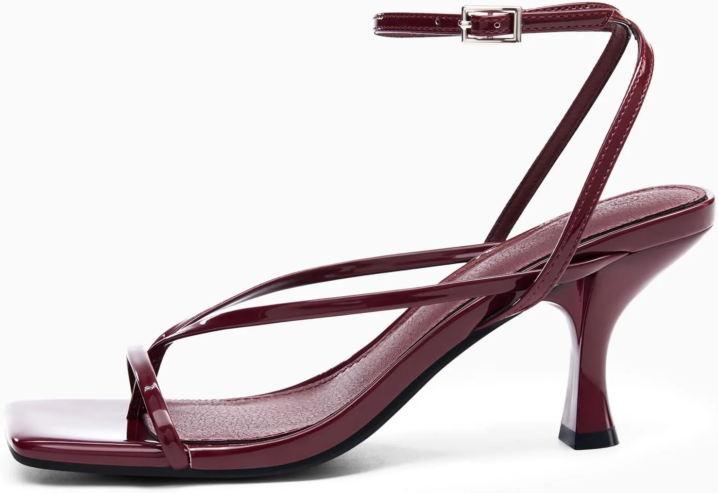 PiePieBuy Women's Lace Up Heeled Sandals Square Flip Flop High Heels Strappy Party Shoes