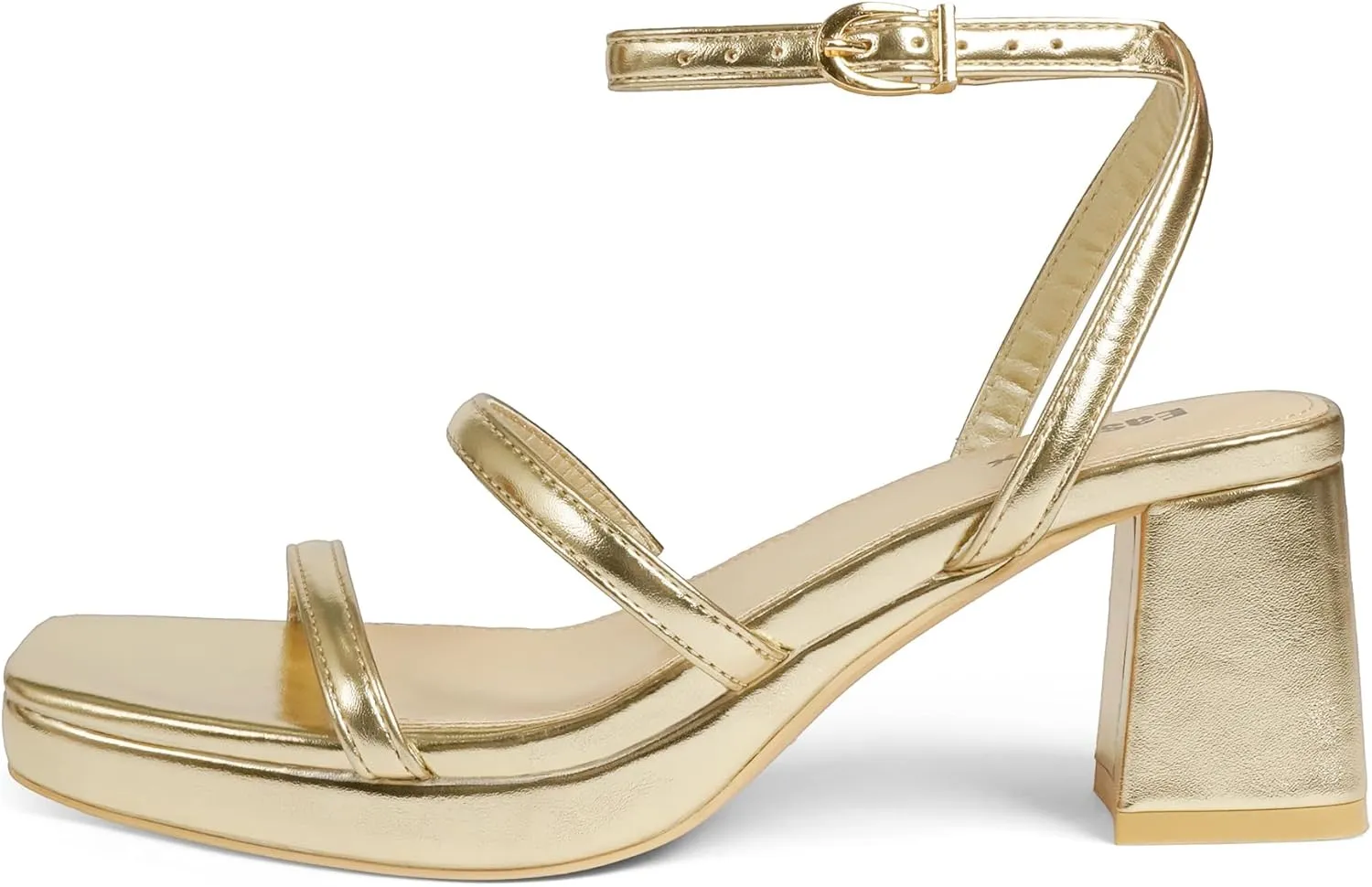 Platform Heels for Women Open Toe Chunky Heels Two Strap 7cm/2.76" Heeled Sandals