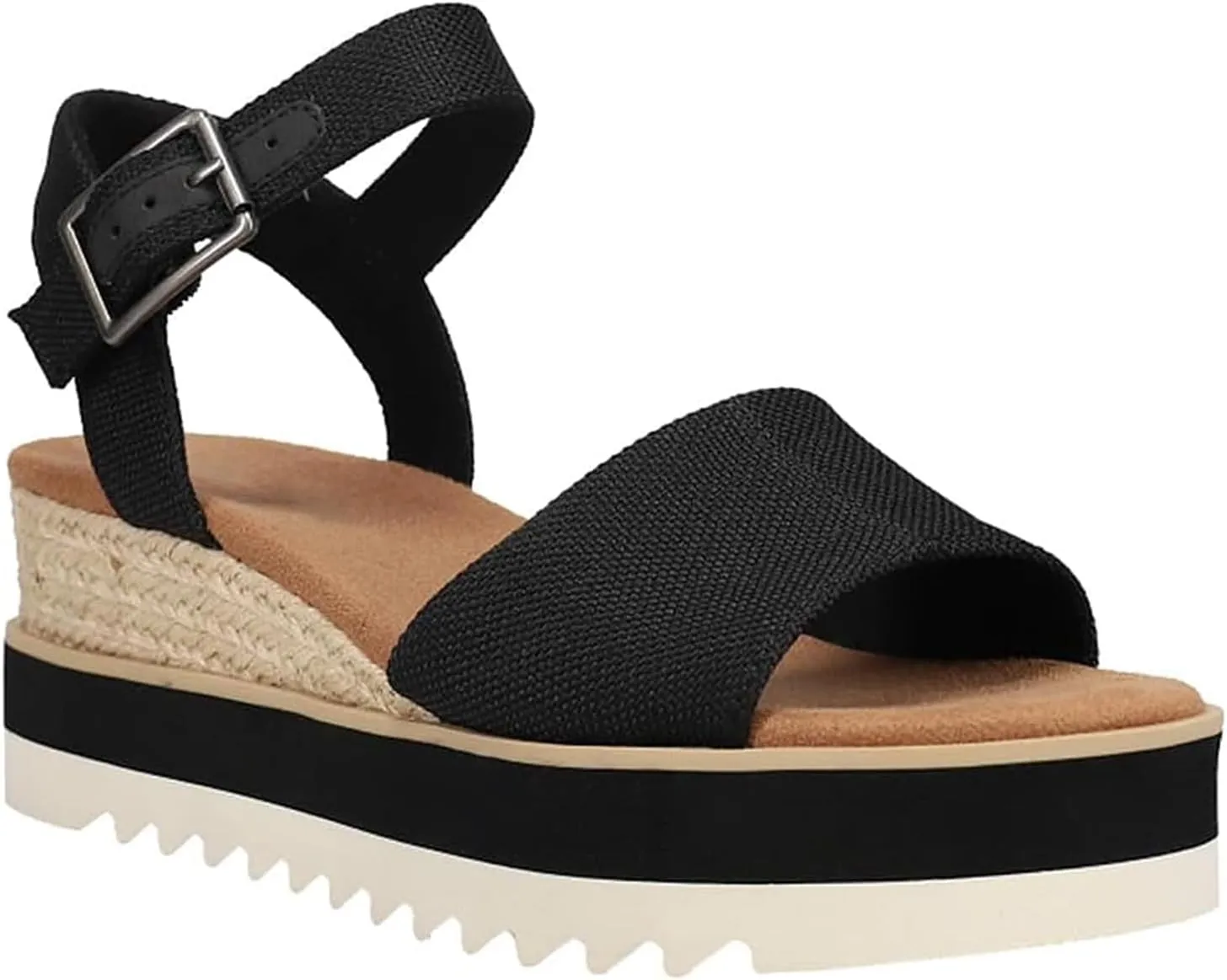 Platform Wedge Sandals for Women Open Toe Buckle Espadrilles Casual Ankle Sandals Summer Dressy Strap Sandals