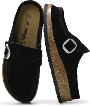 Project Cloud Moccasin-Style Clogs for Women - Memory Foam and Water Resistant Mules Slip-on - Non-Slip and Durable Clogs Casual Shoes for Women Footwear (Carline)