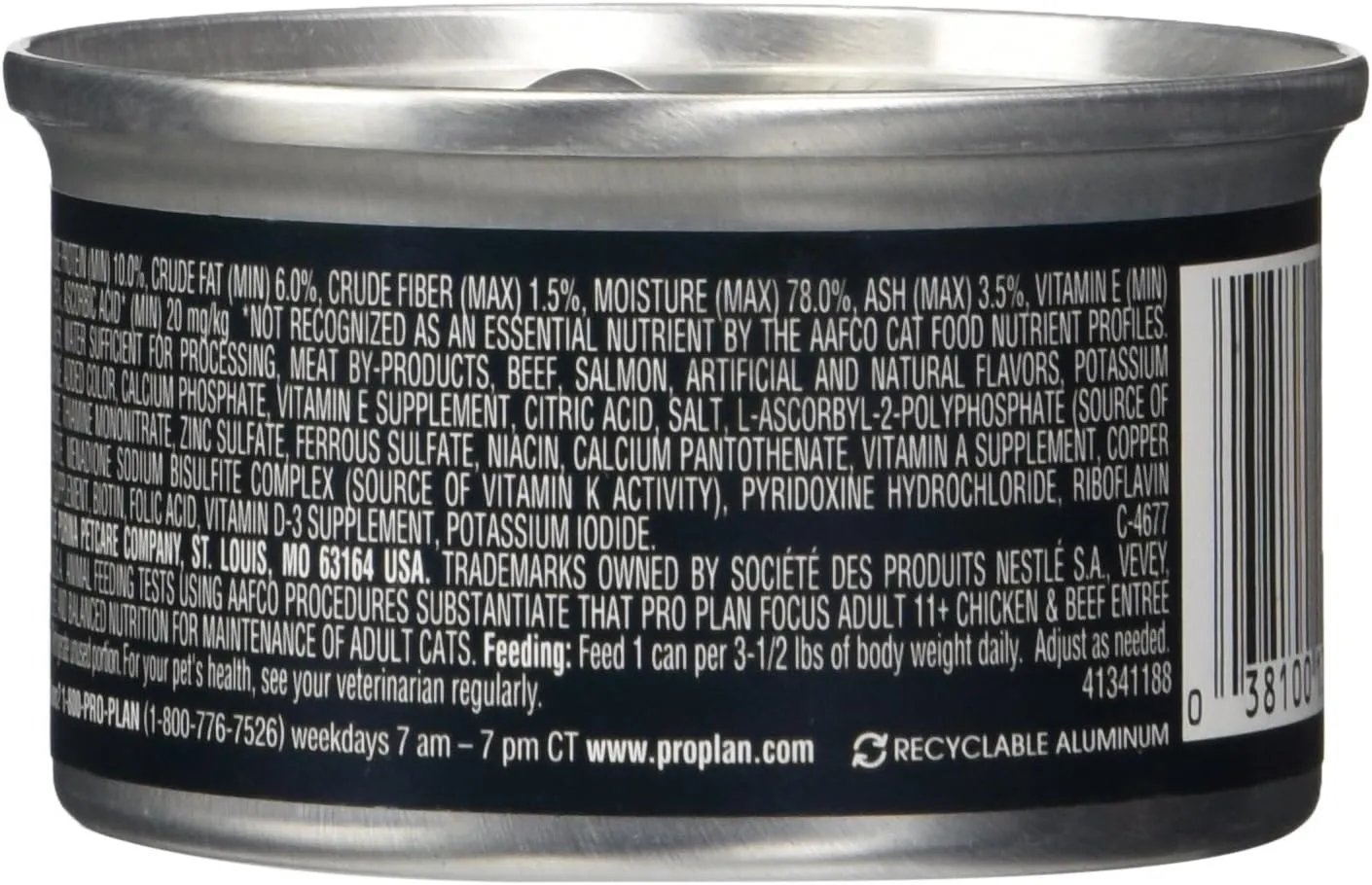 Purina Pro Plan Npu13887 Canned Chicken And Beef Food, 3 Oz(Pack Of 24)