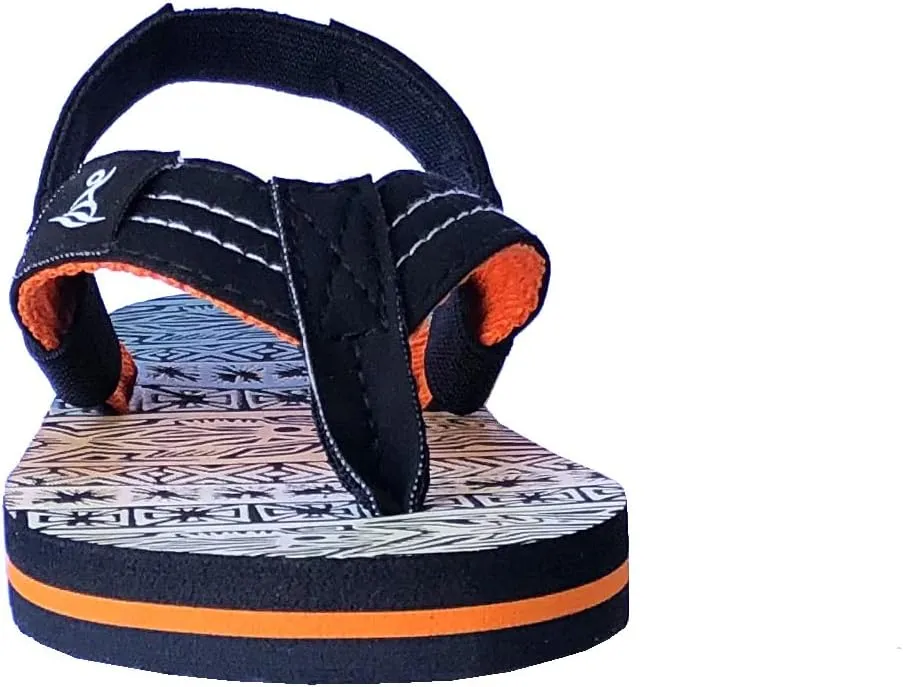 REDVOLUTION New Boys' Beach Sandal TRIBAL Tattoo | Geometric Bali Flip-Flop Sandals