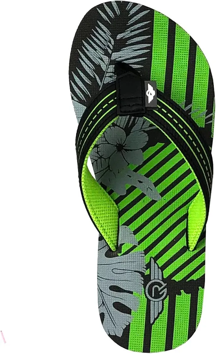 REDVOLUTION New Boys' Beach Sandal TRIBAL Tattoo | Geometric Bali Flip-Flop Sandals