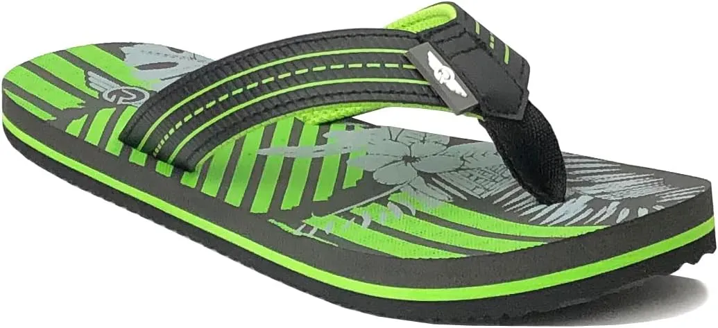 REDVOLUTION New Boys' Beach Sandal TRIBAL Tattoo | Geometric Bali Flip-Flop Sandals