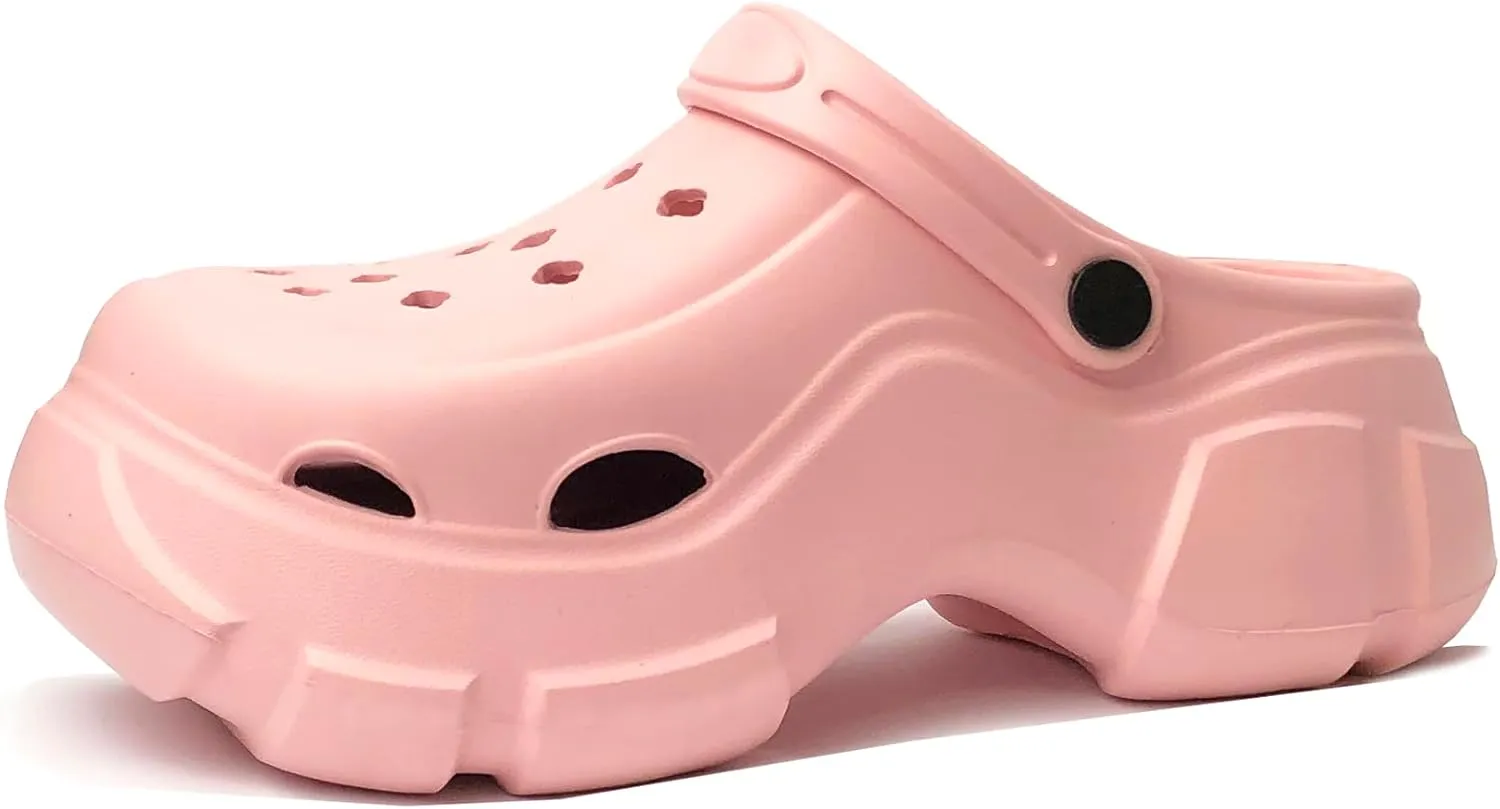 REDVOLUTION Women's Platform Clogs Thick Sole Mules Shoes Soft EVA Footbed