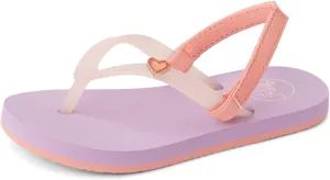 Reef Girls Little Charming Flip-Flop, Lavender/Coral, 9 Toddler
