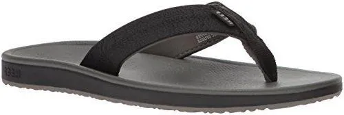 Reef Journeyer Men’s Flip-Flop Thong Sandal – Black Gray, Comfortable & Durable Beach Sandals