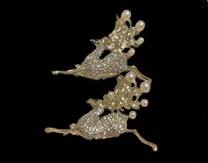 Reindeer Bling Brooches