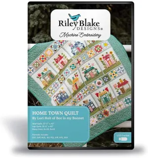 Riley Blake Machine Embroidery Patterns: Exclusive Digital Design, Compatible with Major Machines, Instant Download, Scalable Sizes, and Detailed Instructions (Home Town Quilt Projects)