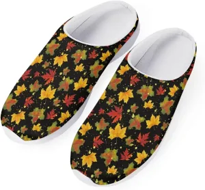 Rnyleeg Women's Arch Support Clogs Garden Shoes Slip-on Outdoor Beach Slippers Fall Thanksgiving Theme Home Clog Slippers