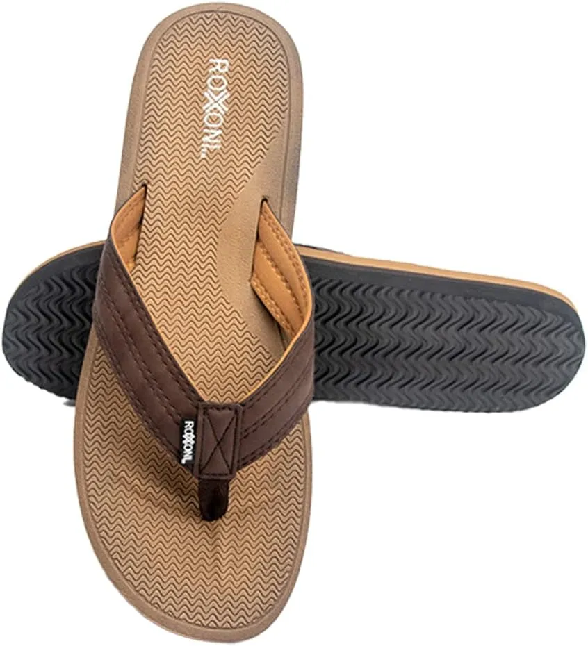Roxoni Mens Thong Flip Flops Beach/Pool Outdoor Sandals