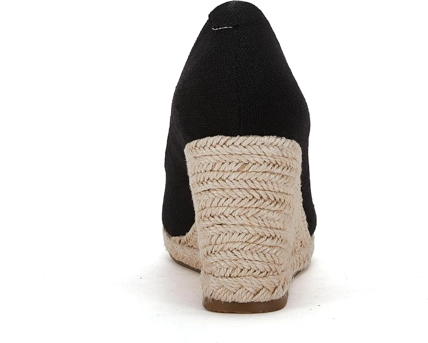 Ruanyu Women's Platform Espadrilles Wedge Sandals Slip On Solid Color Closed Pointed Toe Comfortable Wedge Pumps Shoes
