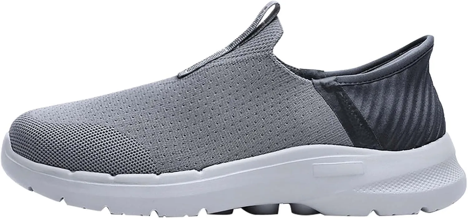 Running Shoes for Men Wide Feet Brown Casual Shoes White Sneakers Women's Soft Sole Mesh Comfort Orthopedic Waterproof Tennis Shoe Loafers Casual Slip On