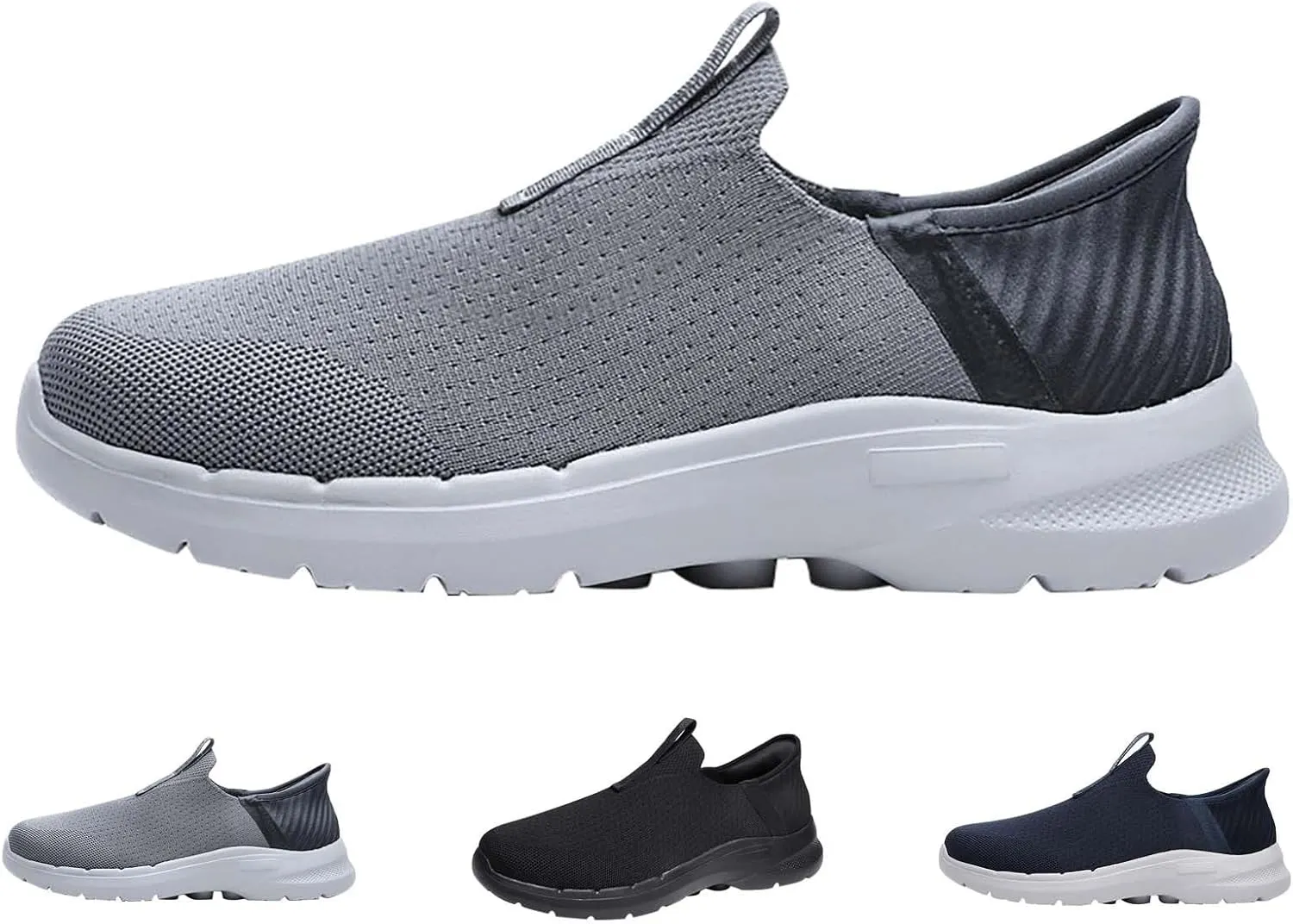 Running Shoes for Men Wide Feet Brown Casual Shoes White Sneakers Women's Soft Sole Mesh Comfort Orthopedic Waterproof Tennis Shoe Loafers Casual Slip On