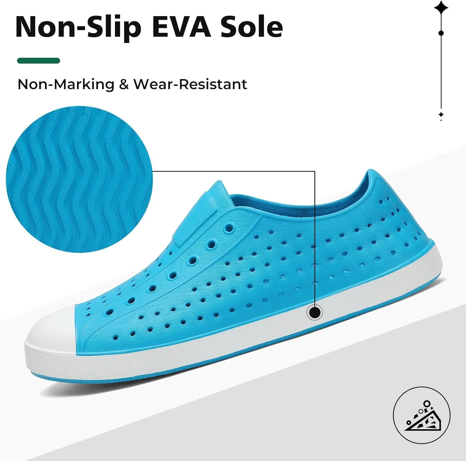 SAGUARO Mens Garden Shoes for Women Breathable Slip-On Gardening Clogs Quick Dry Non-Slip Water Shoe Outdoor Beach Sandals Aero XVII