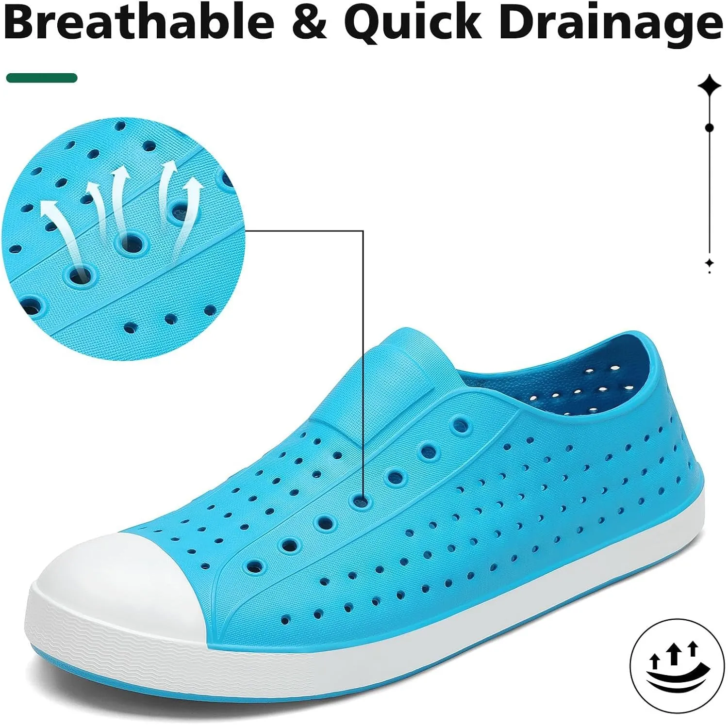 SAGUARO Mens Garden Shoes for Women Breathable Slip-On Gardening Clogs Quick Dry Non-Slip Water Shoe Outdoor Beach Sandals Aero XVII