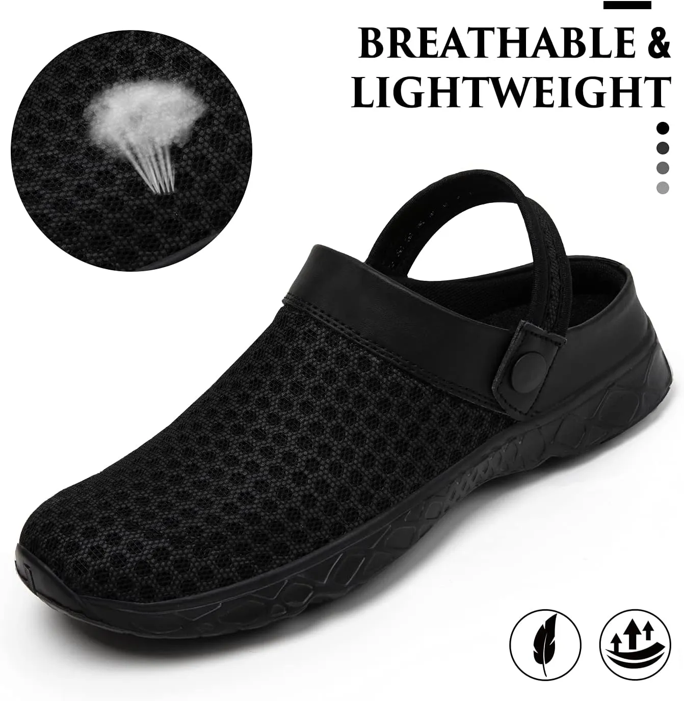 SAGUARO Men's Women's Quick Dry Garden Shoes Lightweight Breathable Gardening Clog Water Shoes Mesh Sandals for Sports Outdoor Beach Pool Exercise