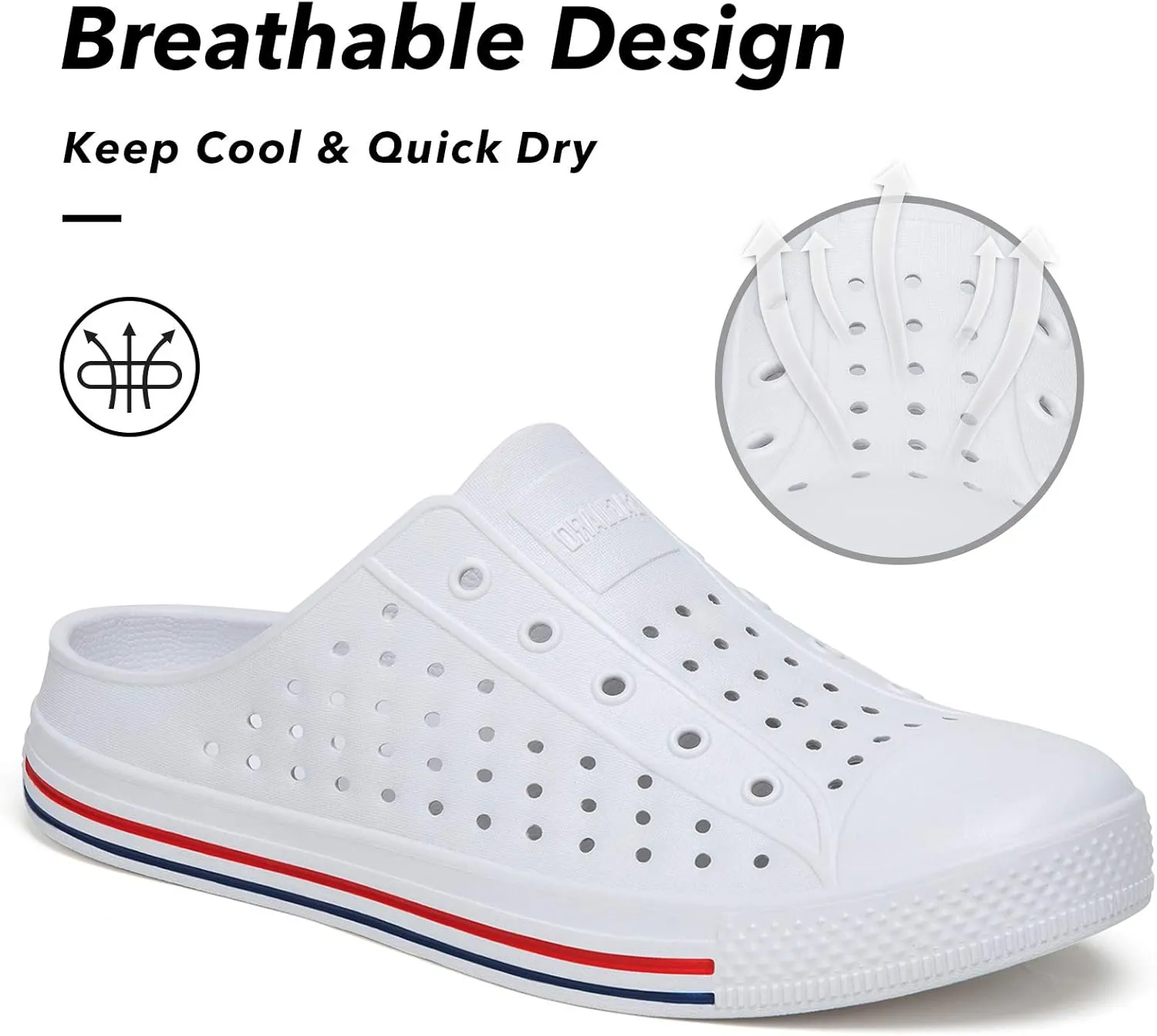 SAGUARO Women's Men's Garden Clogs Shoes Casual Slippers Unisex Quick Drying Sandals Summer Anti-Skid Beach Shoes