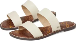 Sam Edelman Women's Gala Flat Sandal, Modern Ivory Leather, 6 Wide