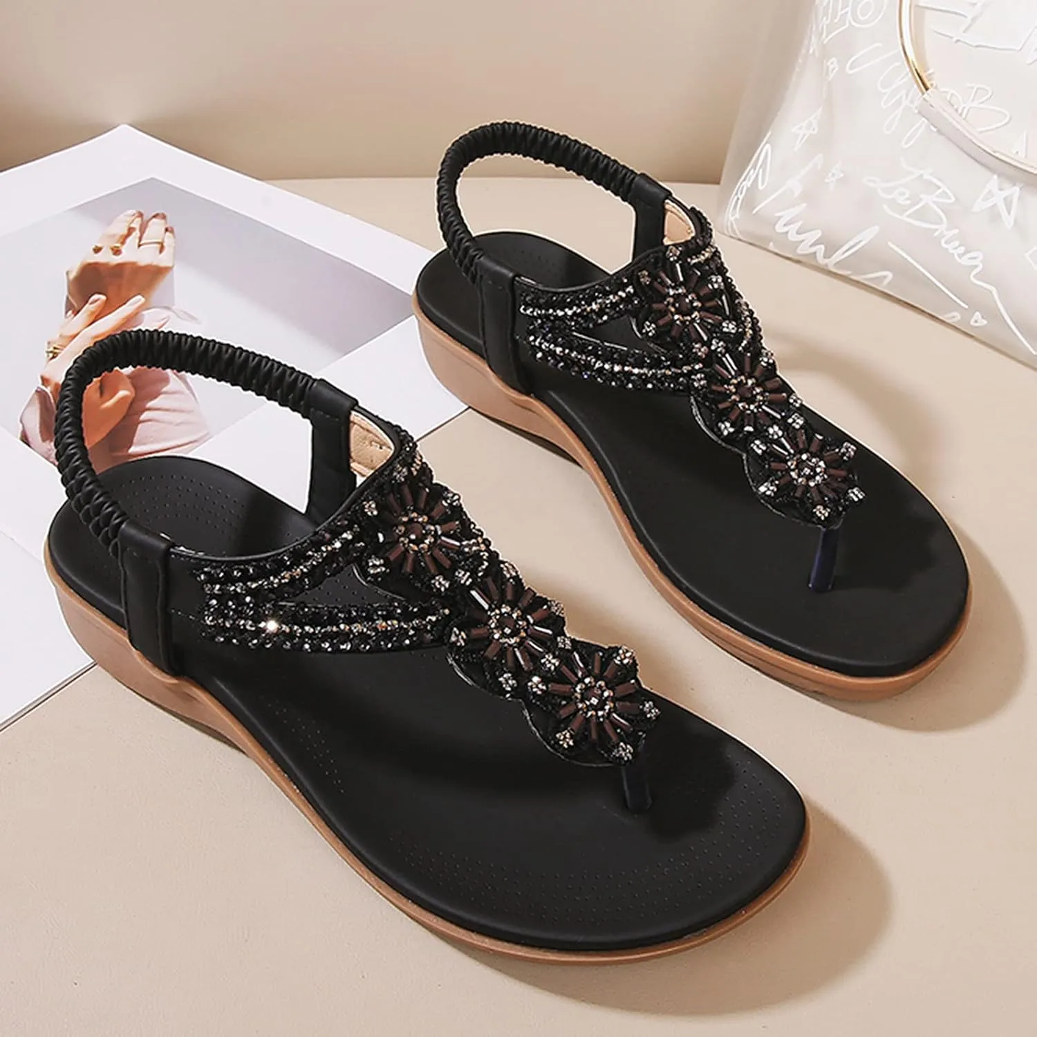 Sandals Women Orthopedic Wide Toe Box Shoes Women Mens Orthopedic Slides Plantar Gold Flat Sandals for Women Dressy Plantar Fasciitis Shoe Arch Support Platform Sandals Women Heel