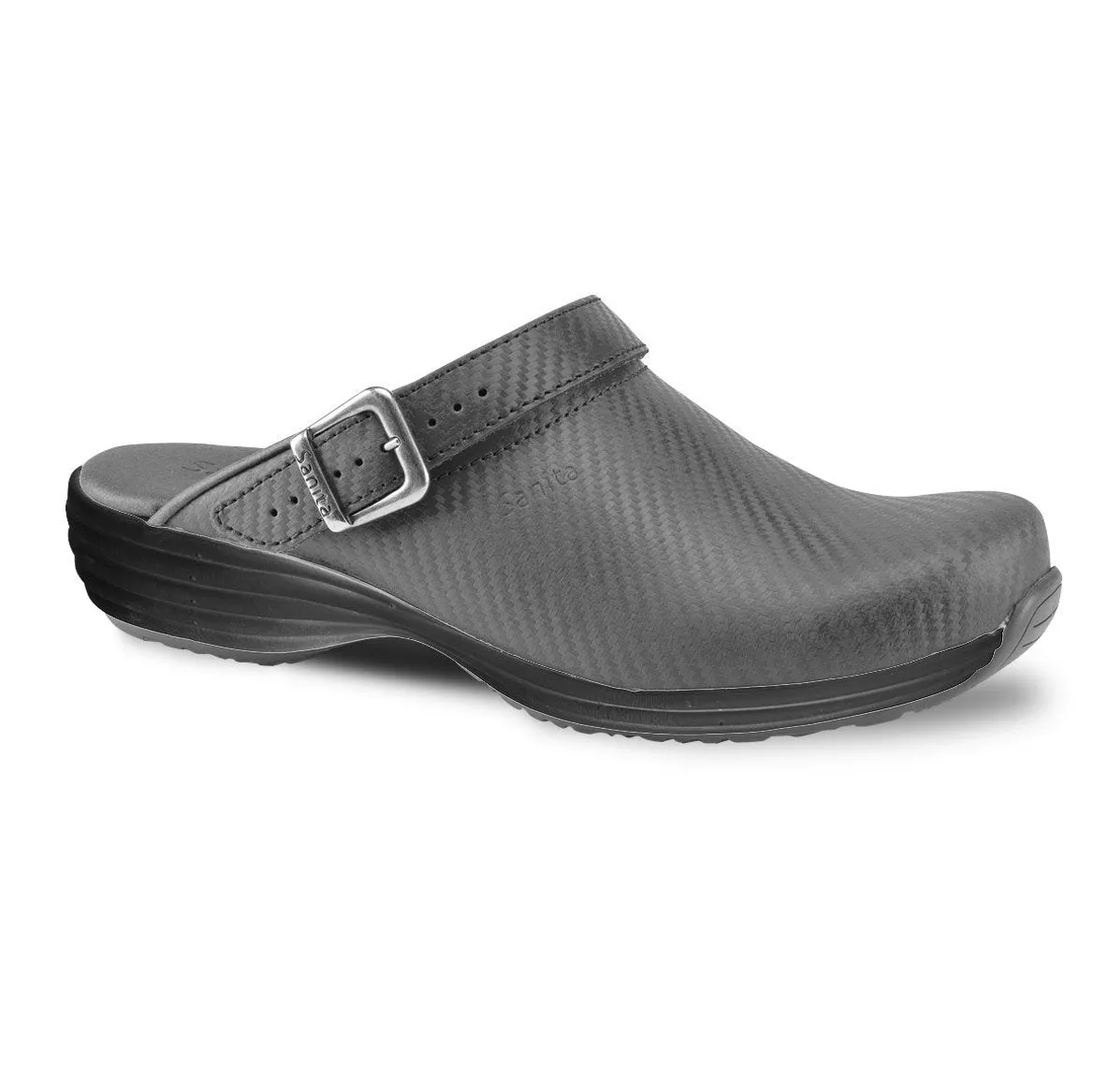 Sanita Wave Leather with Carbon Style Open Heel