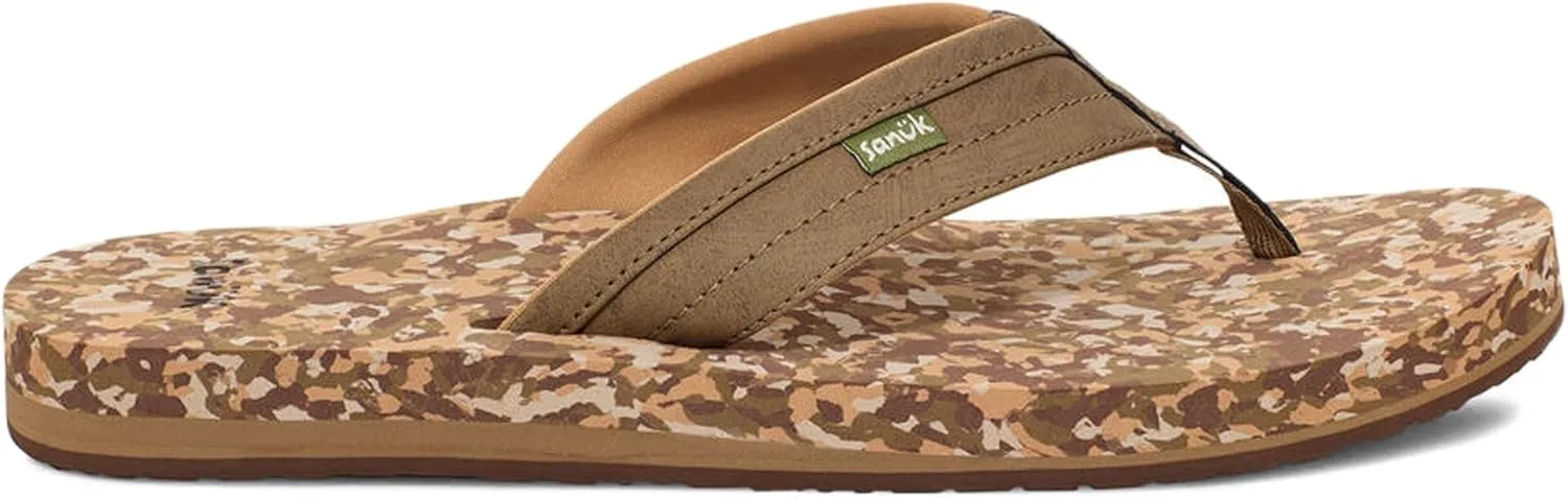 Sanuk Mens Ziggy ST | Flip Flops for Men | Mens Sandals | Beach Sandals | Water Friendly & Lightweight | Comfort Footbed