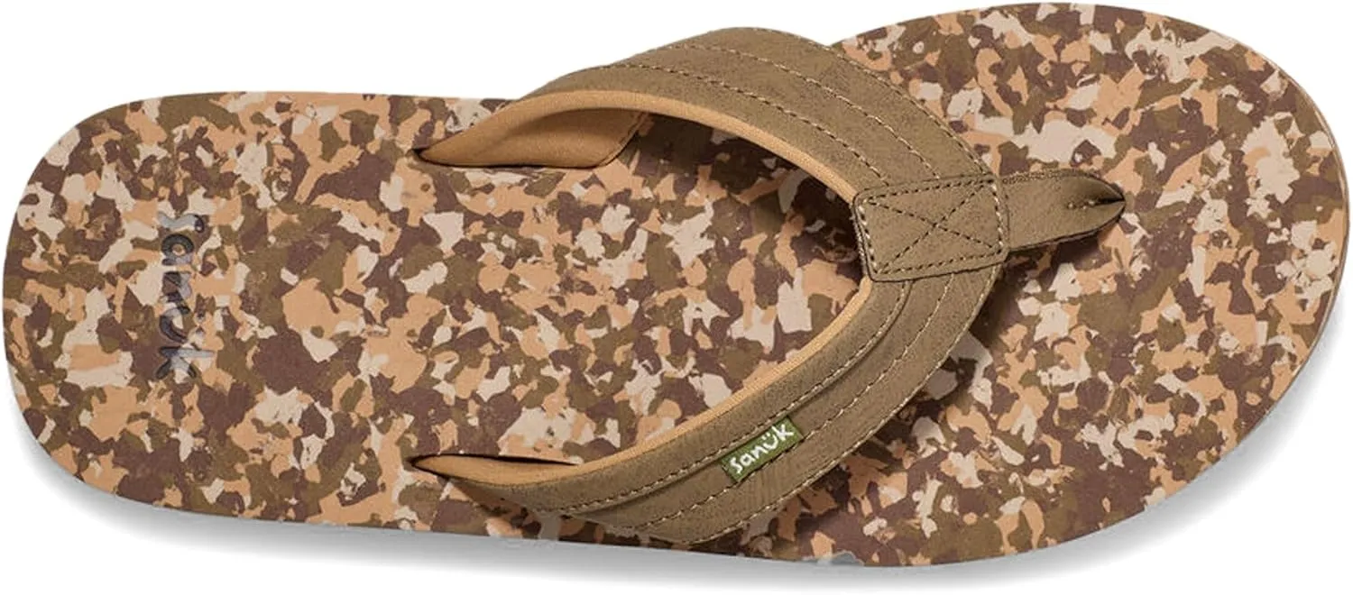 Sanuk Mens Ziggy ST | Flip Flops for Men | Mens Sandals | Beach Sandals | Water Friendly & Lightweight | Comfort Footbed