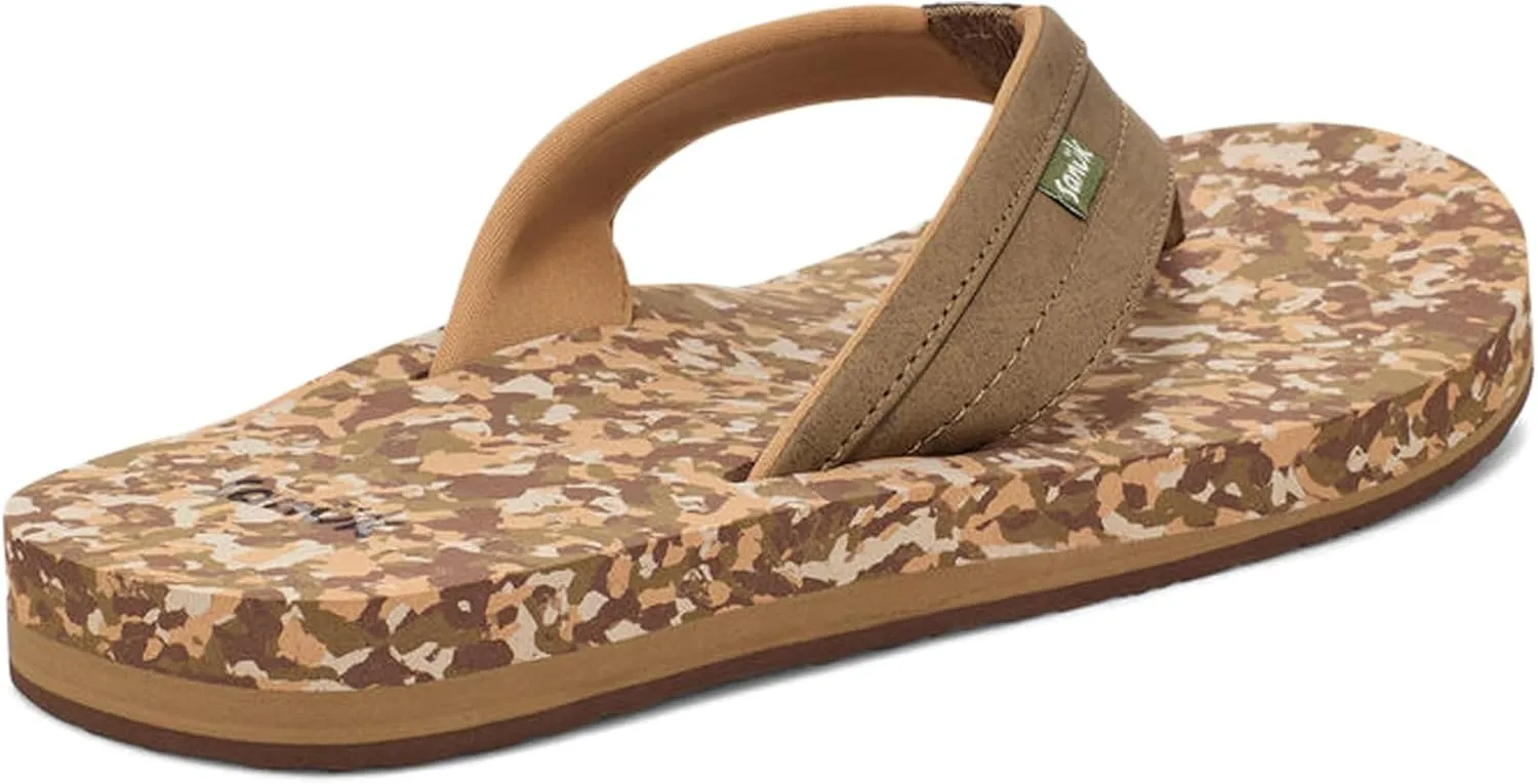 Sanuk Mens Ziggy ST | Flip Flops for Men | Mens Sandals | Beach Sandals | Water Friendly & Lightweight | Comfort Footbed