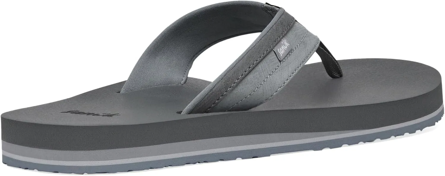 Sanuk Mens Ziggy ST | Flip Flops for Men | Mens Sandals | Beach Sandals | Water Friendly & Lightweight | Comfort Footbed
