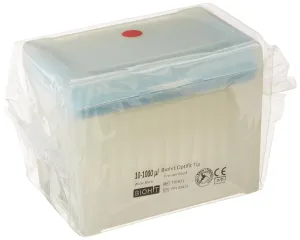 Sartorius 791021 Polypropylene Optifit Pipette Wide Bore Tip, Single Tray, Sterile, Blue, 10-1000µl Volume Range, 68.5mm Length (Case of 960)