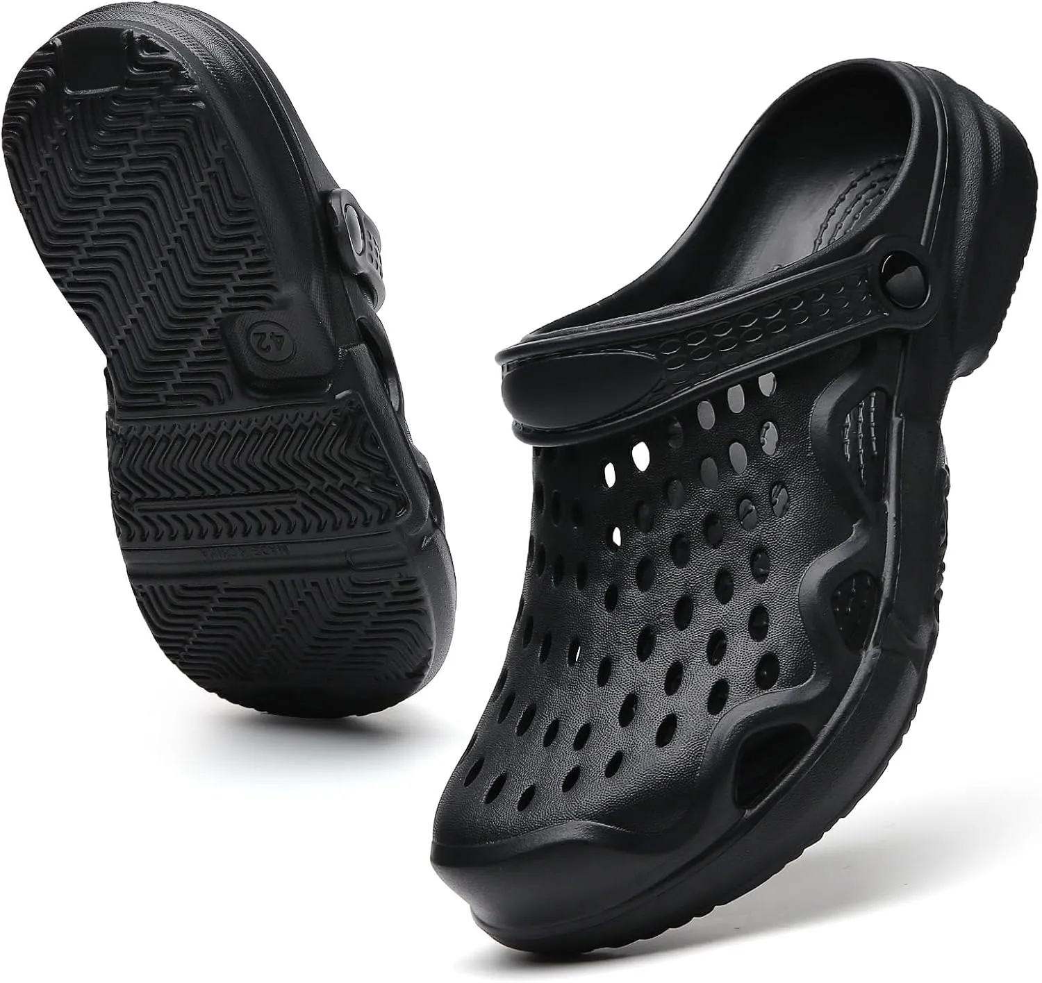 SECHRITE Clogs for Men Garden Shoes Water Sandals Mens Mules and Clogs Shower Slippers Waterproof Summer Slides