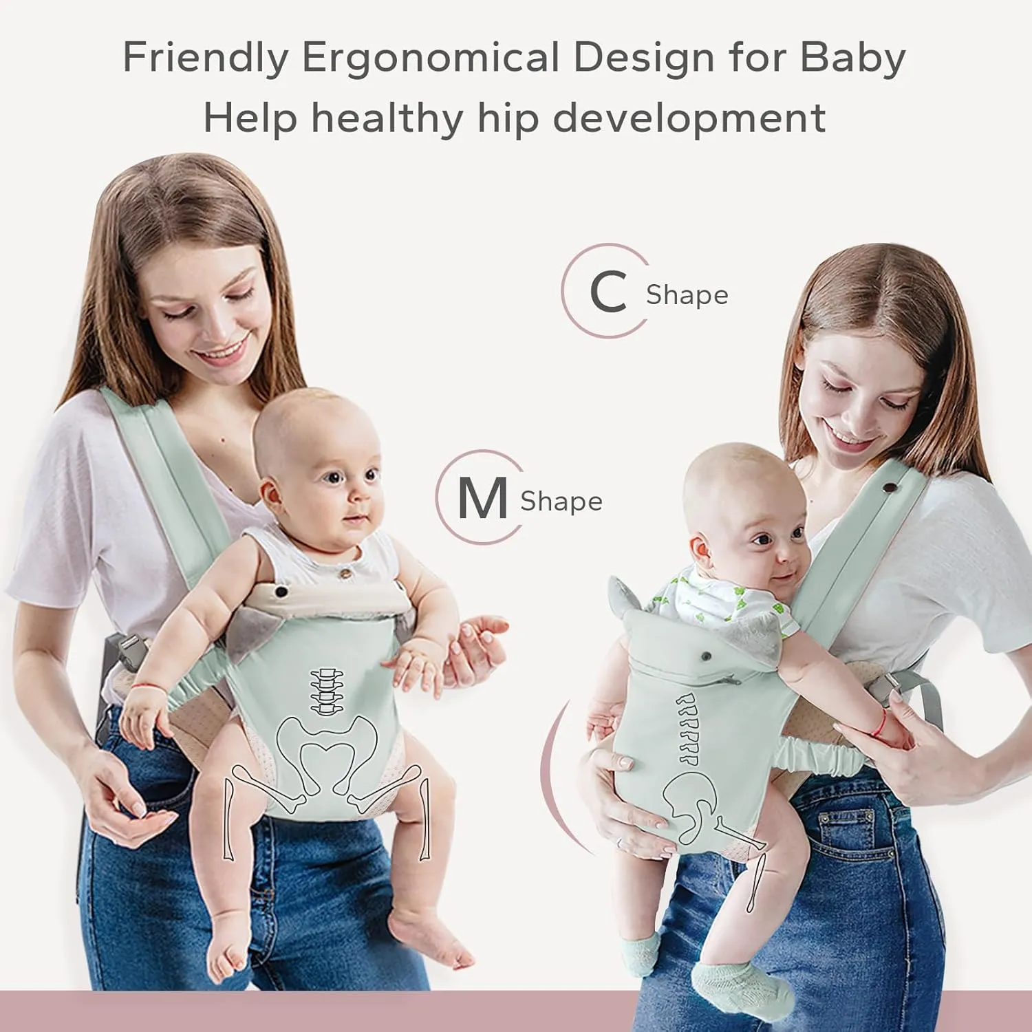 SERAPHY Baby Carrier Newborn to Toddler, Ergonomic Infant Carrier, Breathable Baby Sling with Pocket, Adjustable Multi-Position Baby Holder with Lumbar Support for Babies 3-36M (15-35lbs) -Blue